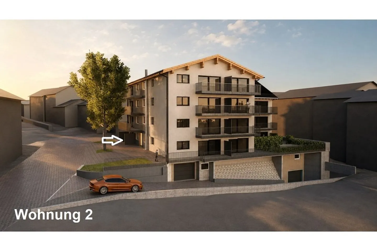 2½-Zimmer-Neubauwohnung Nr. 2  Wohnen mit Komfort im Prättigauerhof, Schiers - Foto 1 di 4