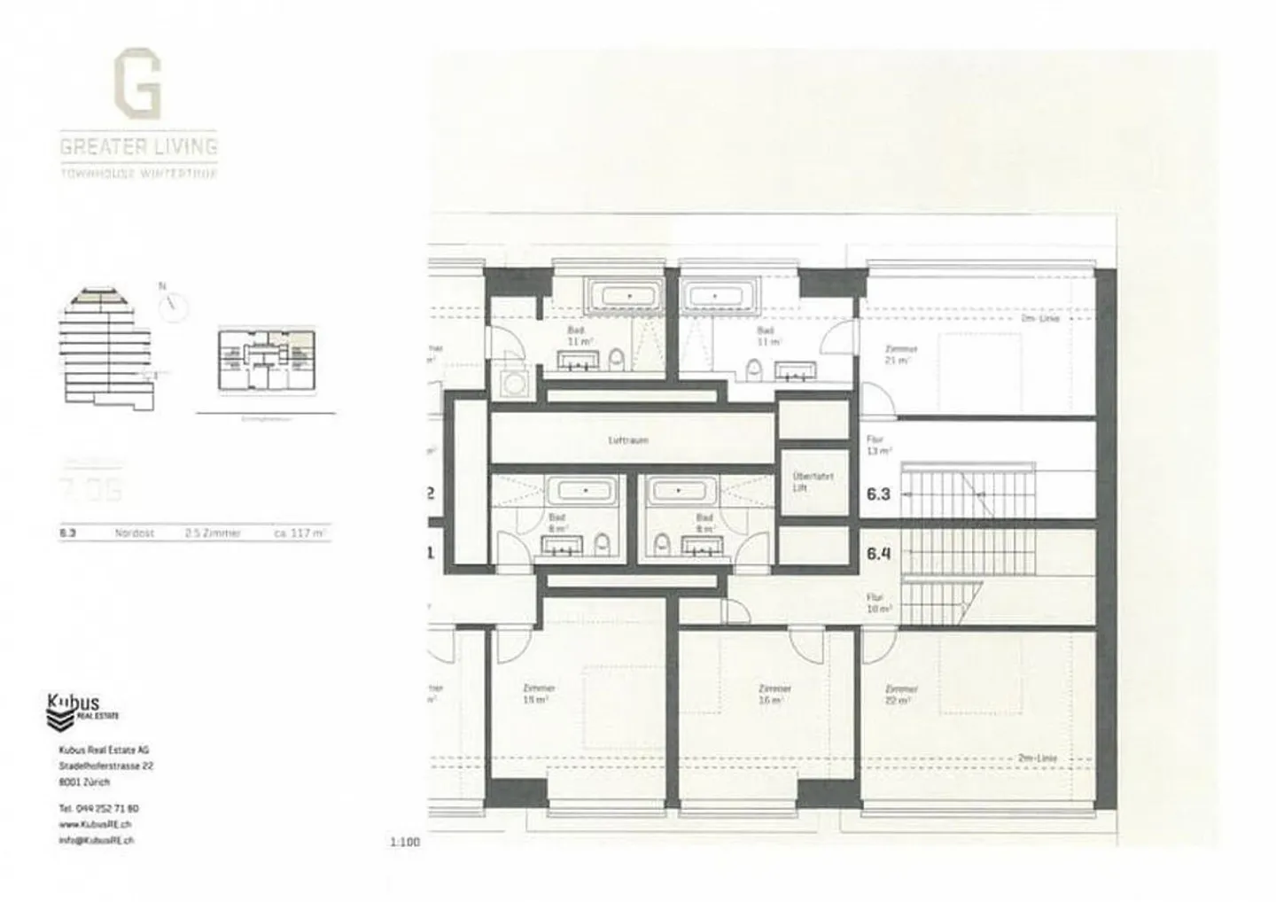 Appartement en attique de 2,5 pièces exclusif - Photo 2 sur 8