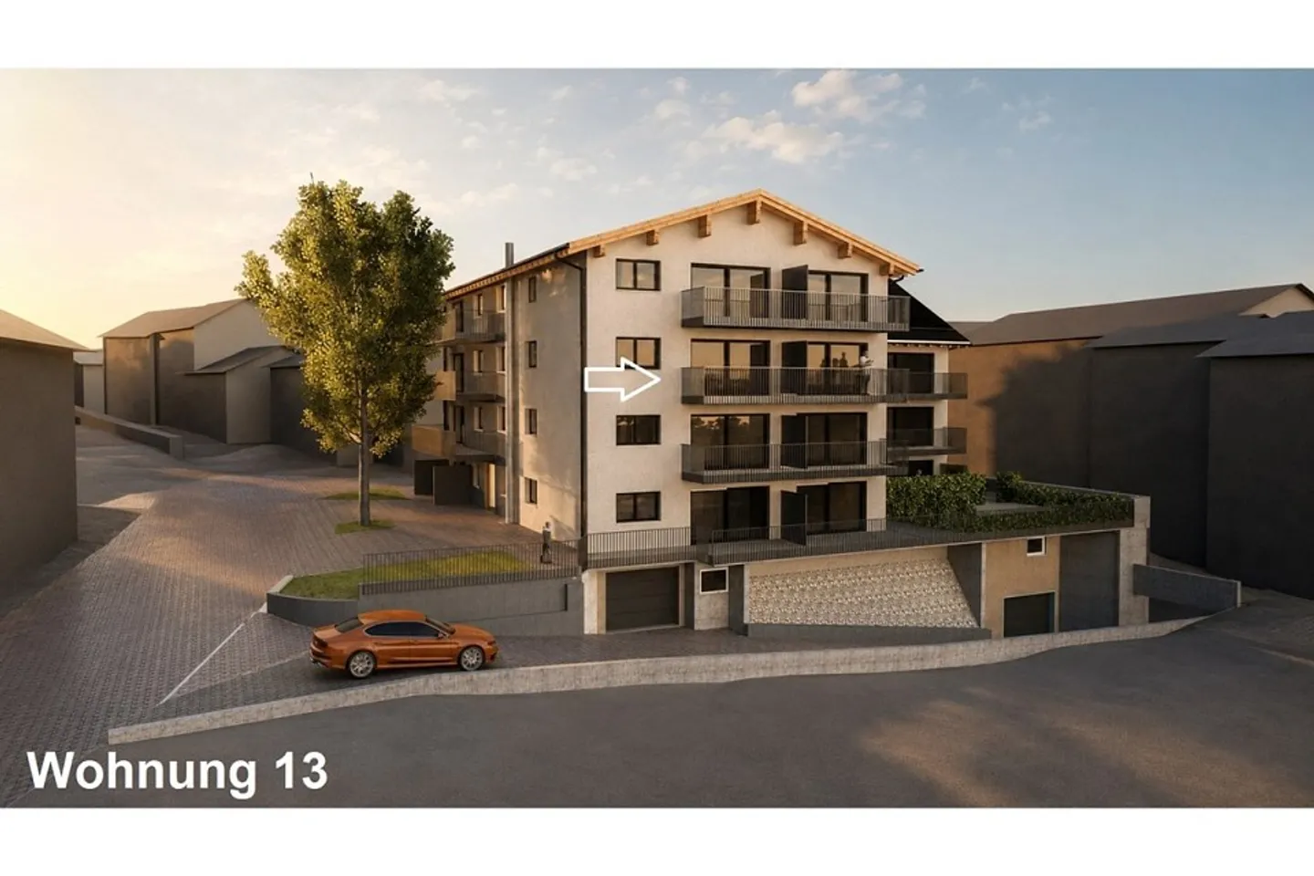 3½-Zimmer-Neubauwohnung Nr. 13 Wohnen mit Komfort im Prättigauerhof, Schiers - Foto 1 di 4