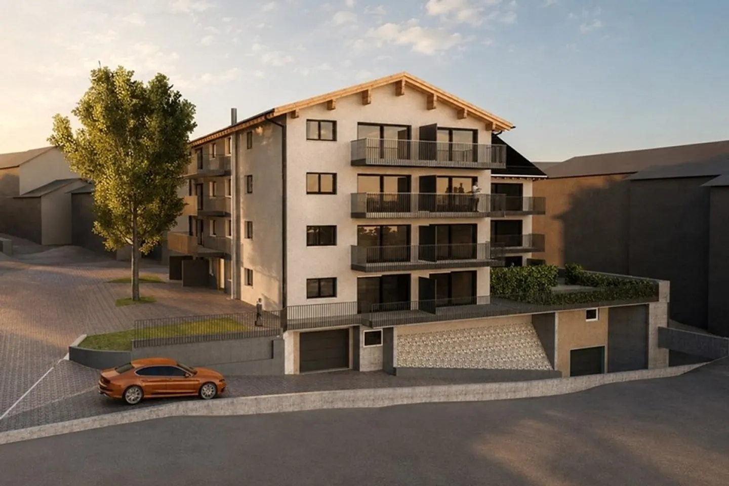3½-Zimmer-Neubauwohnung Nr. 1  Wohnen mit Komfort im Prättigauerhof, Schiers - Foto 2 di 4