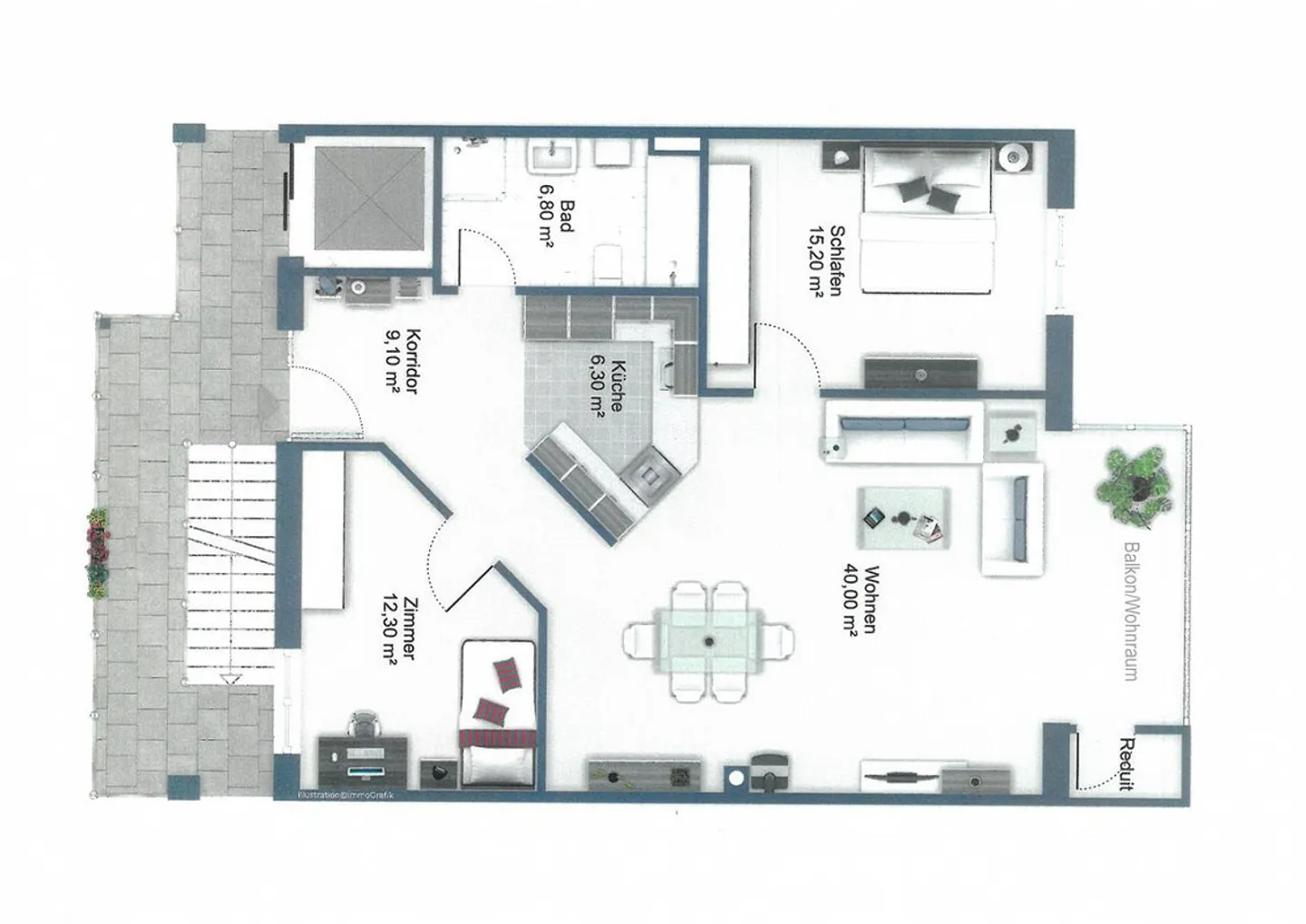 Spacious 3.5-room apartment in Mühlethurnen - Photo 11 of 11