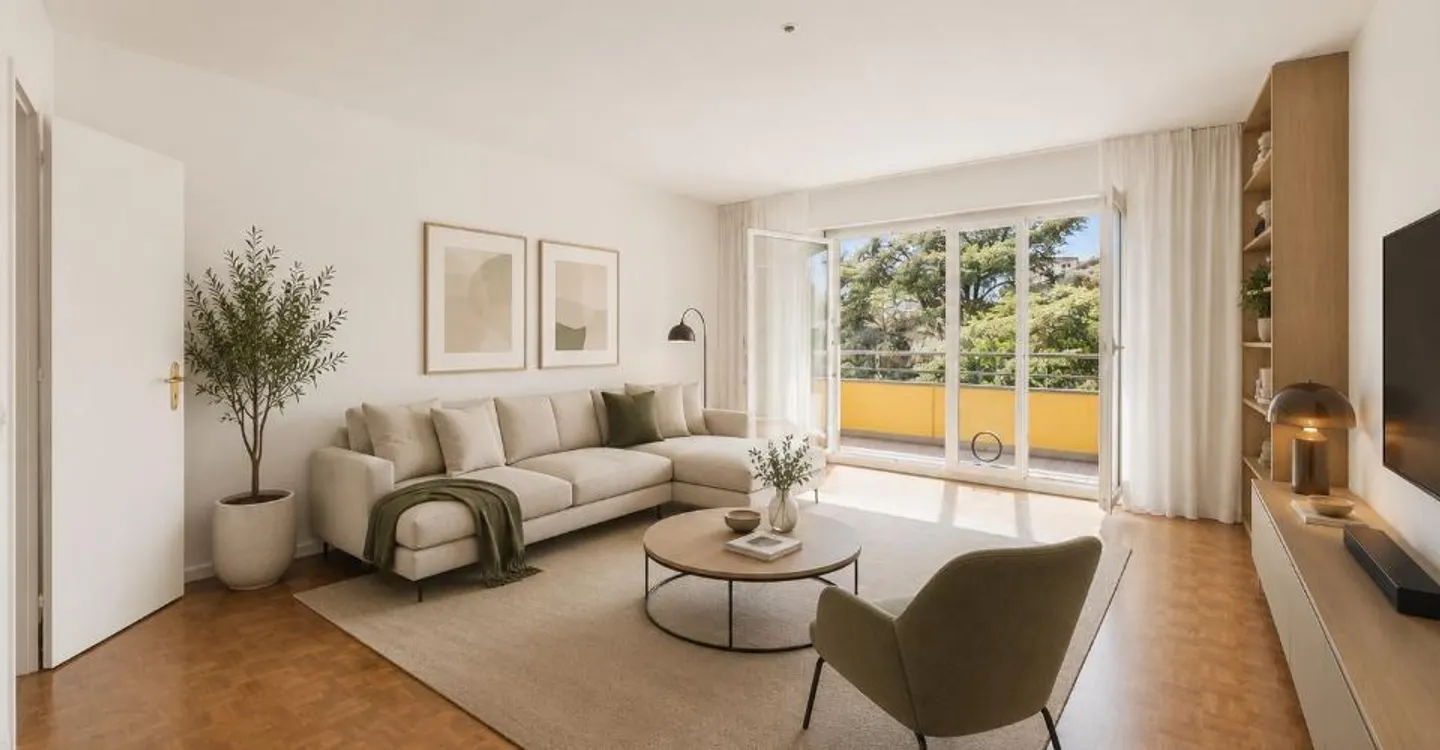Viganello: großzügige 3.5 Zimmer mit großem Balkon, 2 Parkplätze und zentraler Lage (Haupt- oder Zweitwohnsitz) - Foto 2 von 11