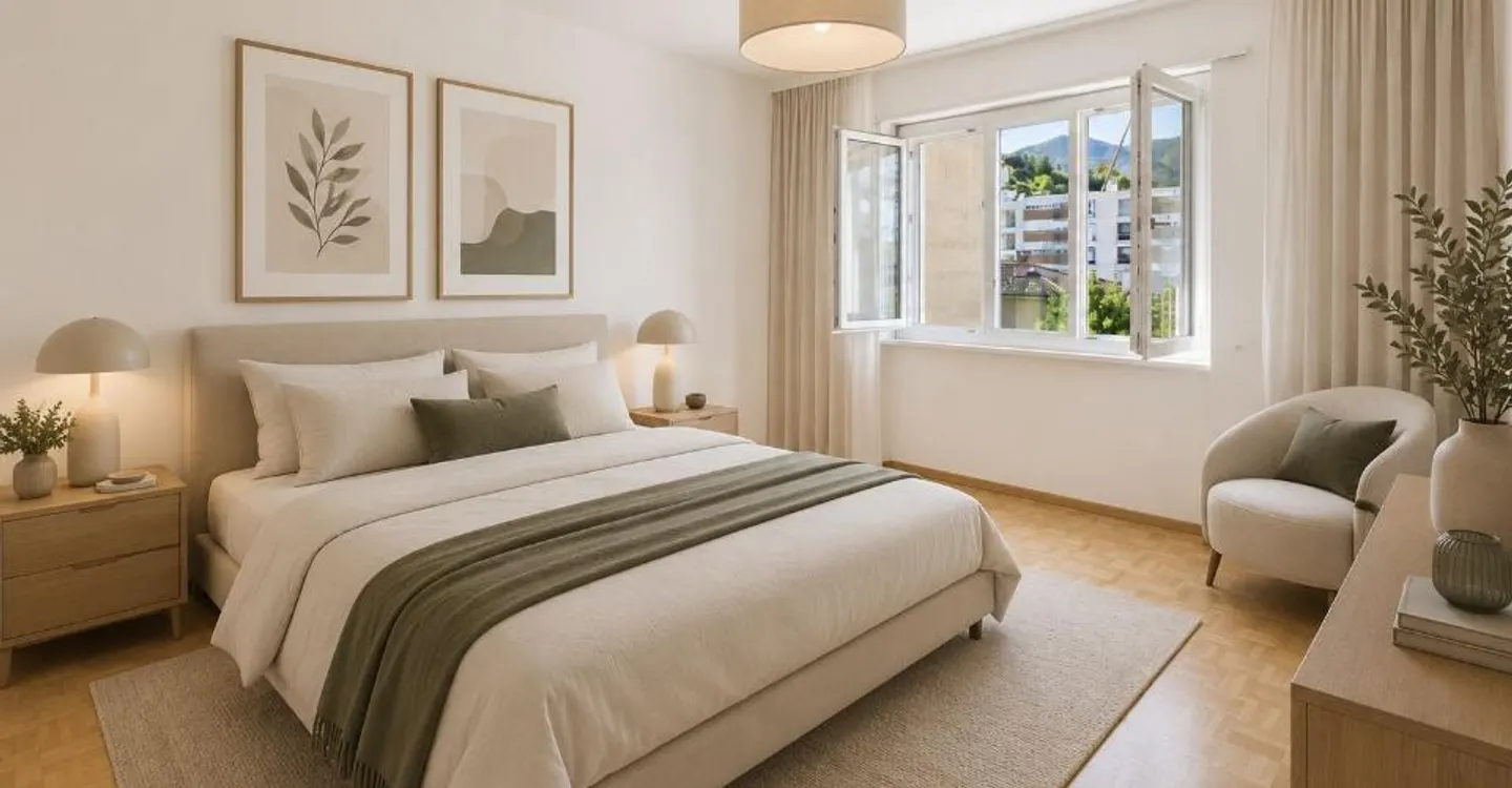 Viganello: großzügige 3.5 Zimmer mit großem Balkon, 2 Parkplätze und zentraler Lage (Haupt- oder Zweitwohnsitz) - Foto 7 von 11