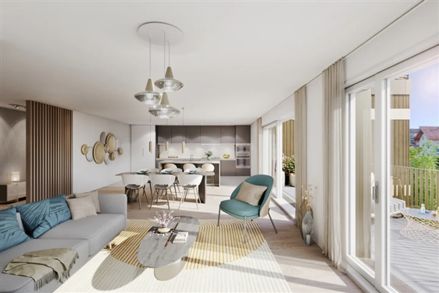 FOR SALE OFF-PLAN APARTMENT 2.5 PIECES (61 M2 PSA) ON THE 1ST FLOOR - Photo 7 of 11