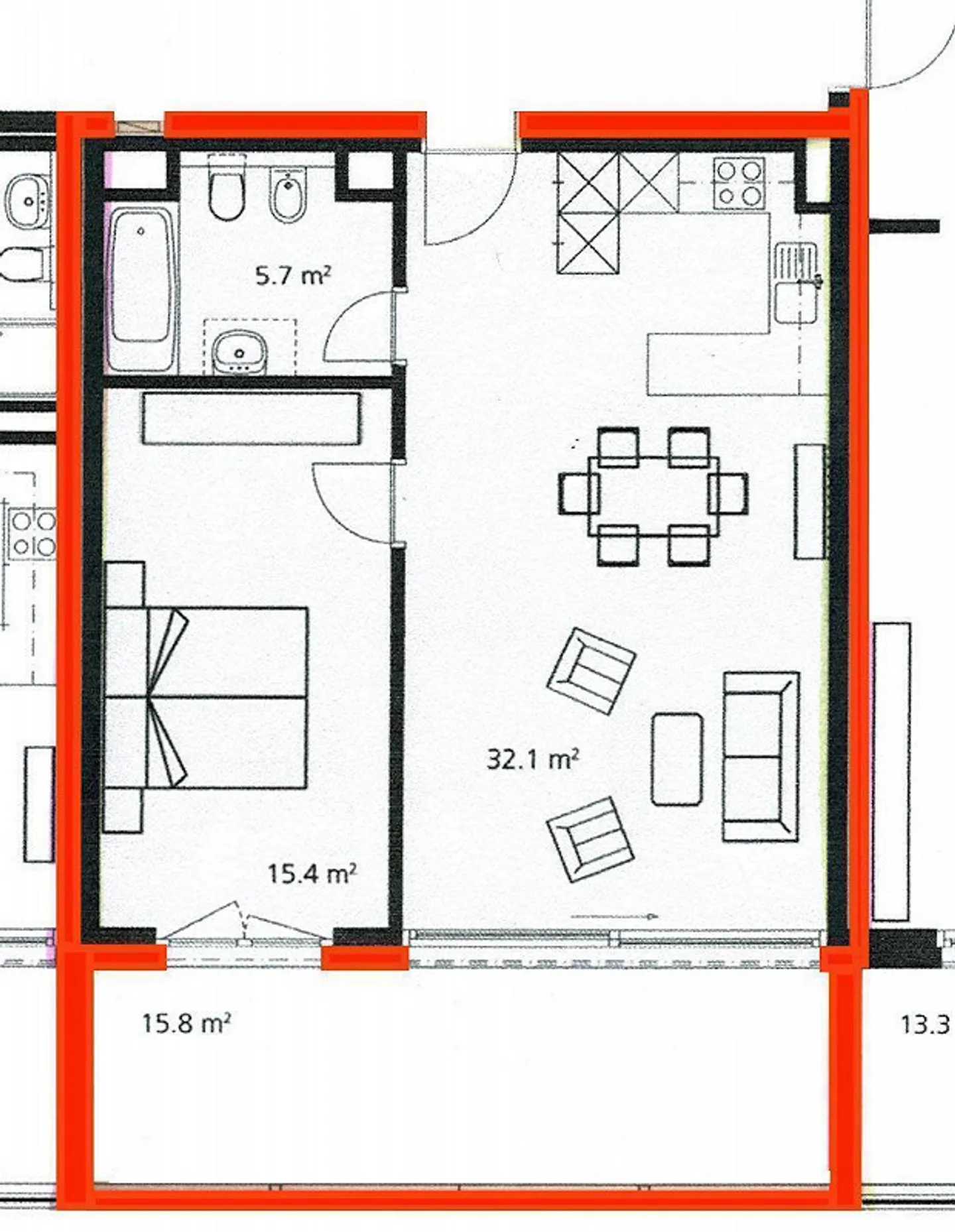 Mendrisio, 2.5 locali con piscina, wellness e parco - Foto 13 di 13