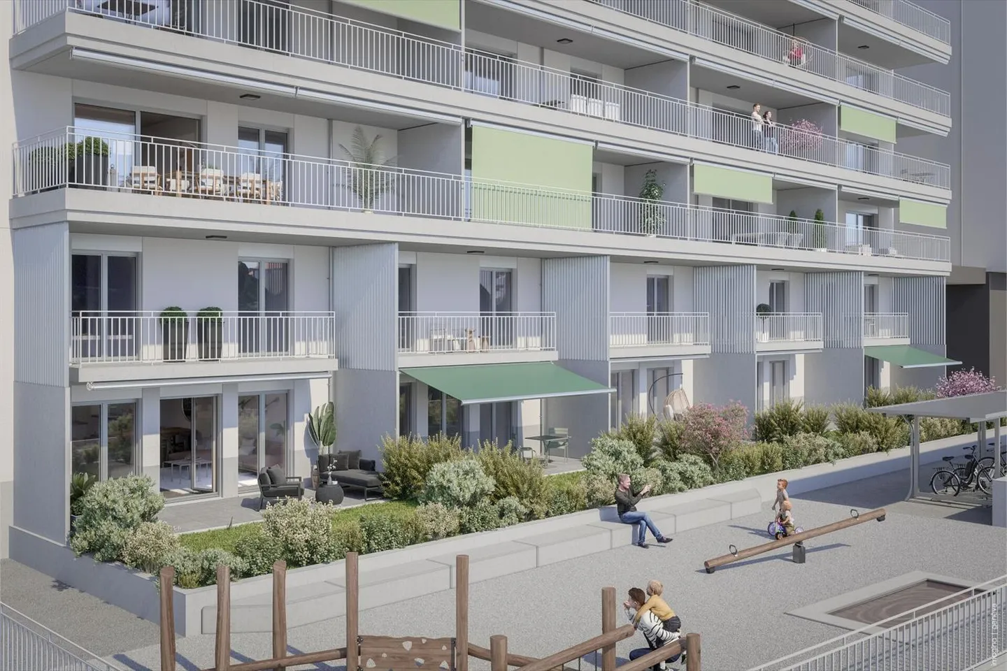 Appartamento semi-indipendente spazioso di 3,5 stanze con terrazza e giardino in città - Foto 1 di 2