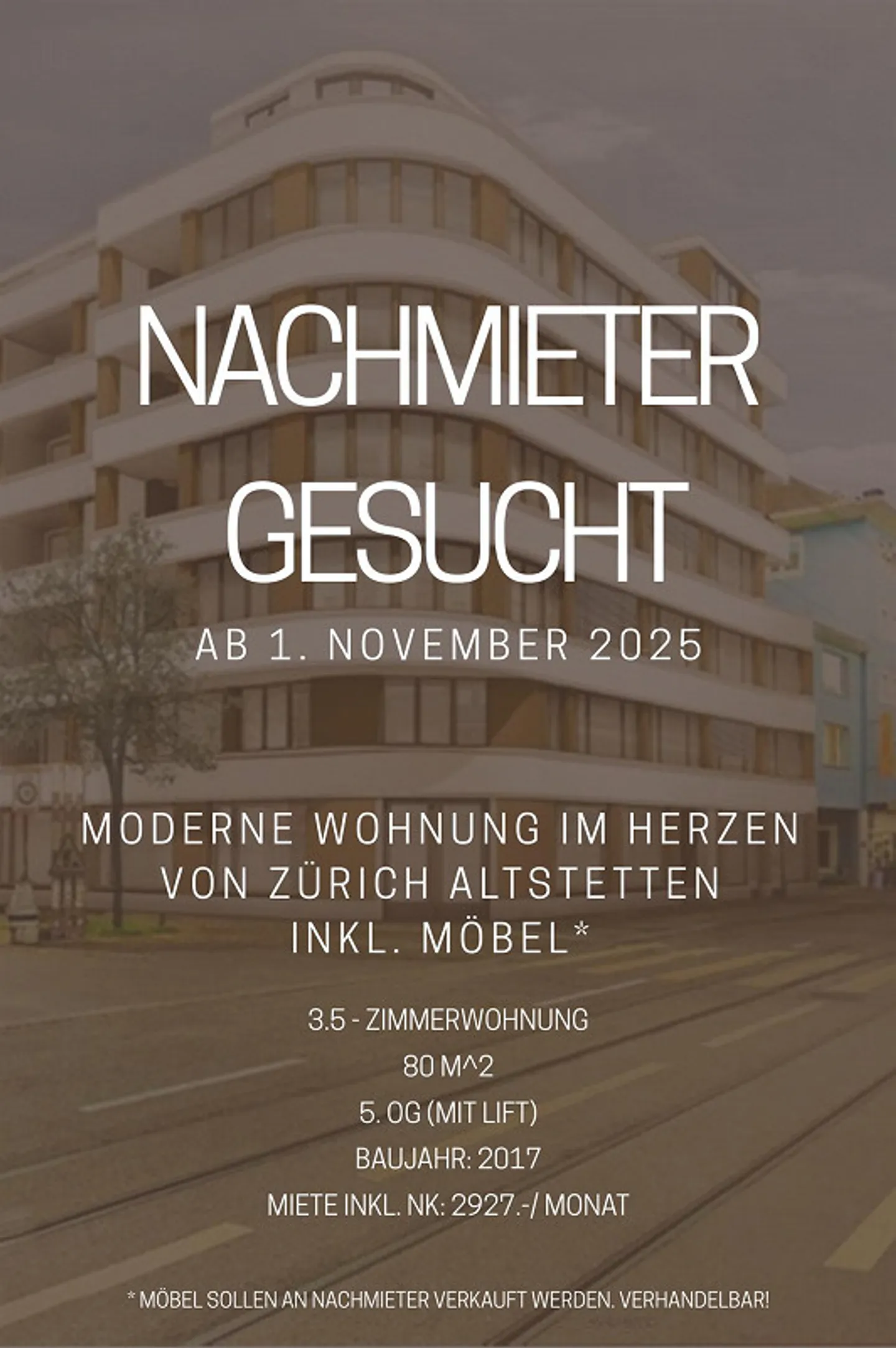 Appartamento moderno di 3,5 locali nel cuore di Altstetten con balcone - Foto 2 di 6
