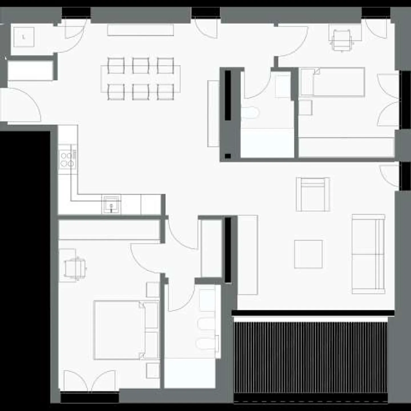 Bellinzona - Modernes 3.5-Zimmer-Apartment im Erdgeschoss mit exklusivem Garten - Photo 12 sur 13