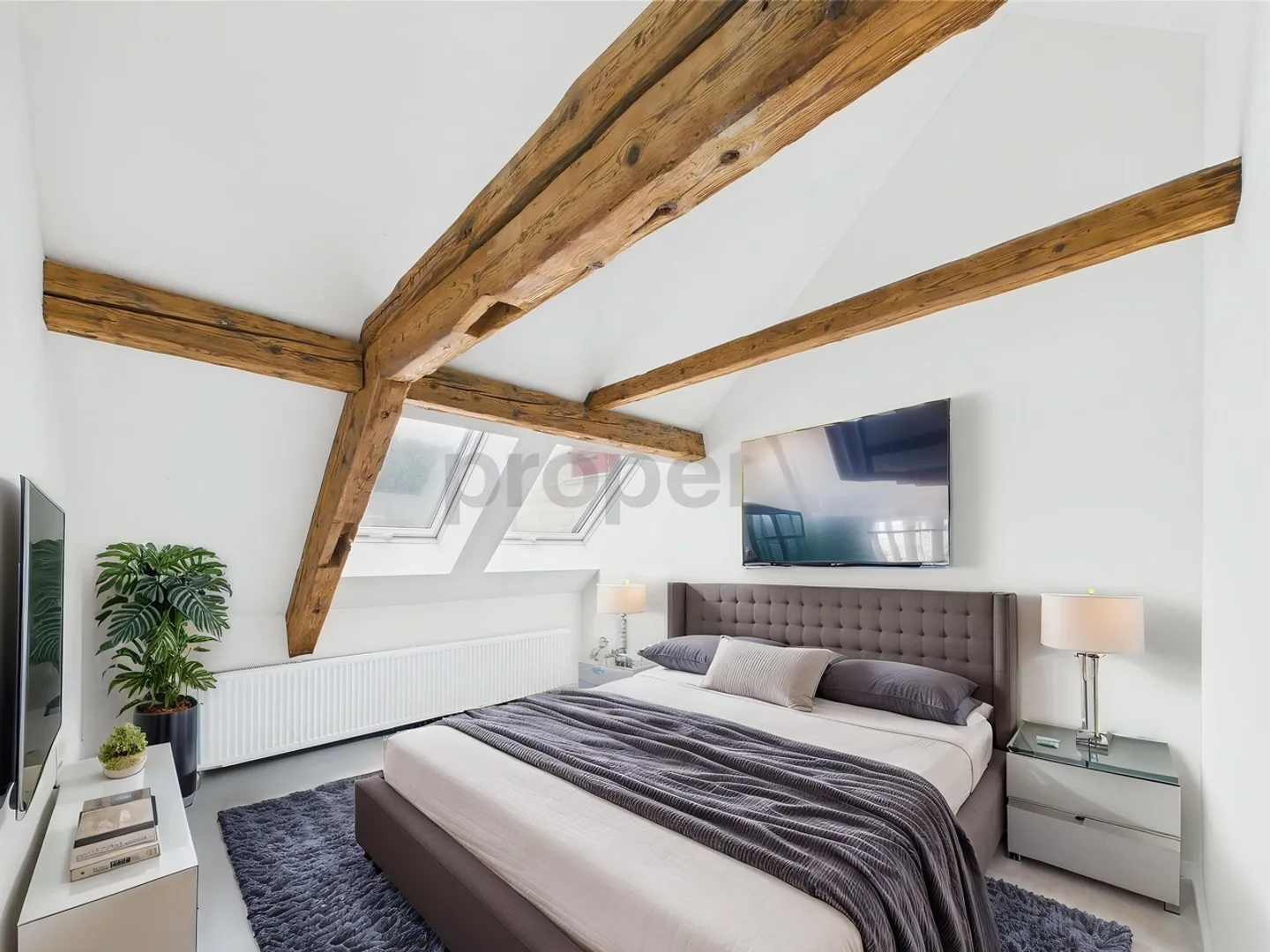 Loft moderne avec charme et vue - Vivre au-dessus des toits de Lichtensteig - Photo 4 sur 9
