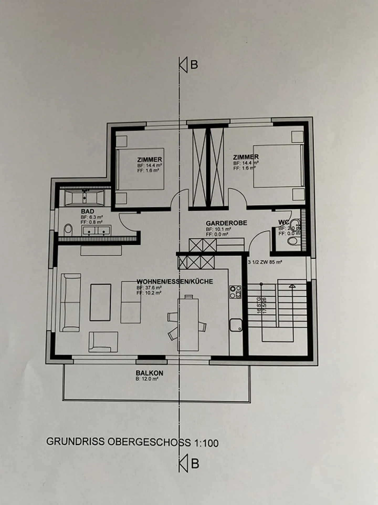 Beautiful sunny 3.5 room apartment - Photo 8 of 13