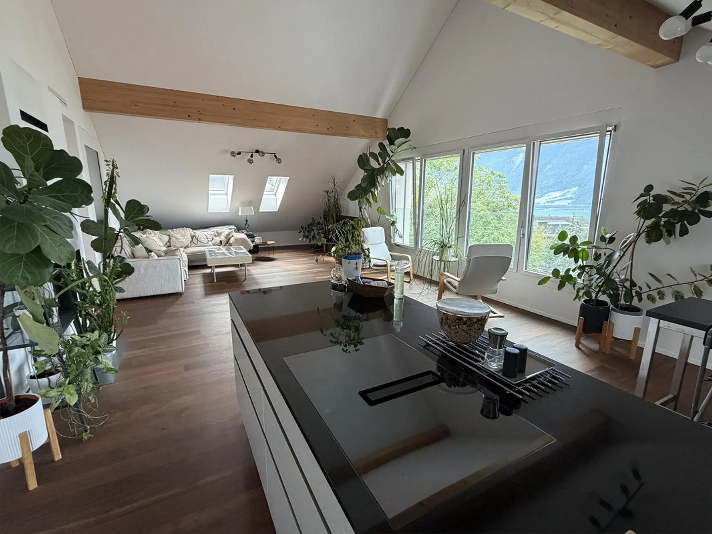 Dreamy 4.5-room attic apartment with lake and mountain views - Photo 3 of 12