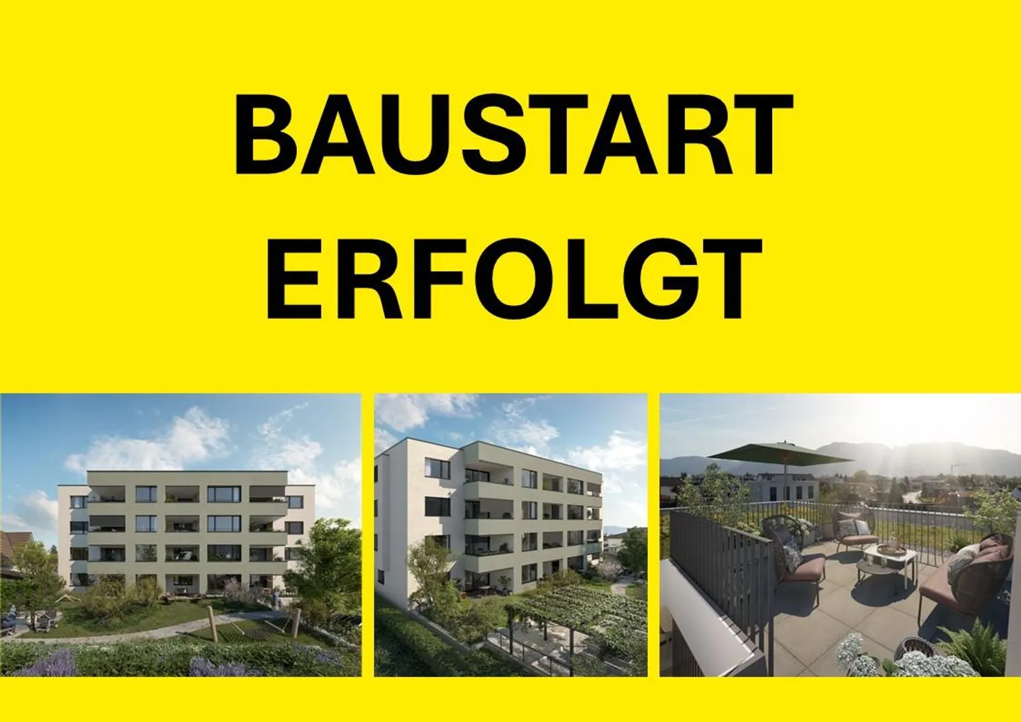 Panoramic view from sunny 3.5 room penthouse apartment with roof terrace - Photo 1 of 6