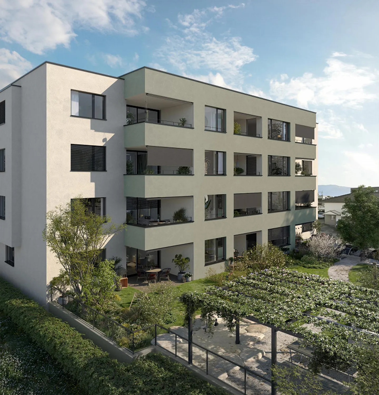 Panoramic view from sunny 3.5 room penthouse apartment with roof terrace - Photo 6 of 6