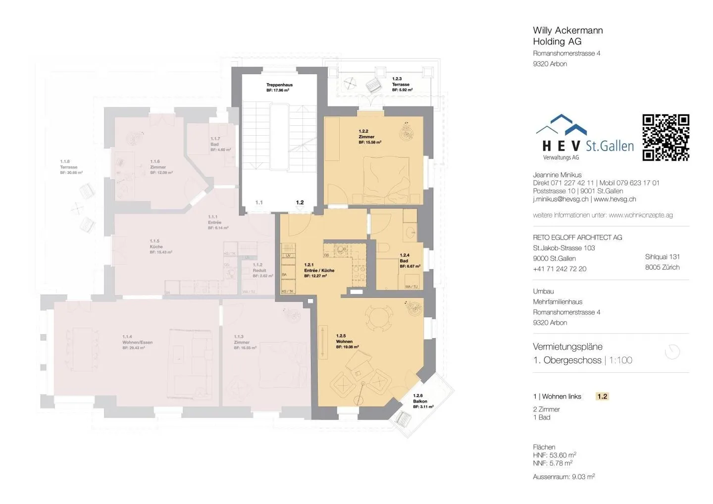 Attractive 2-room apartment on the 1st floor - Photo 3 of 4