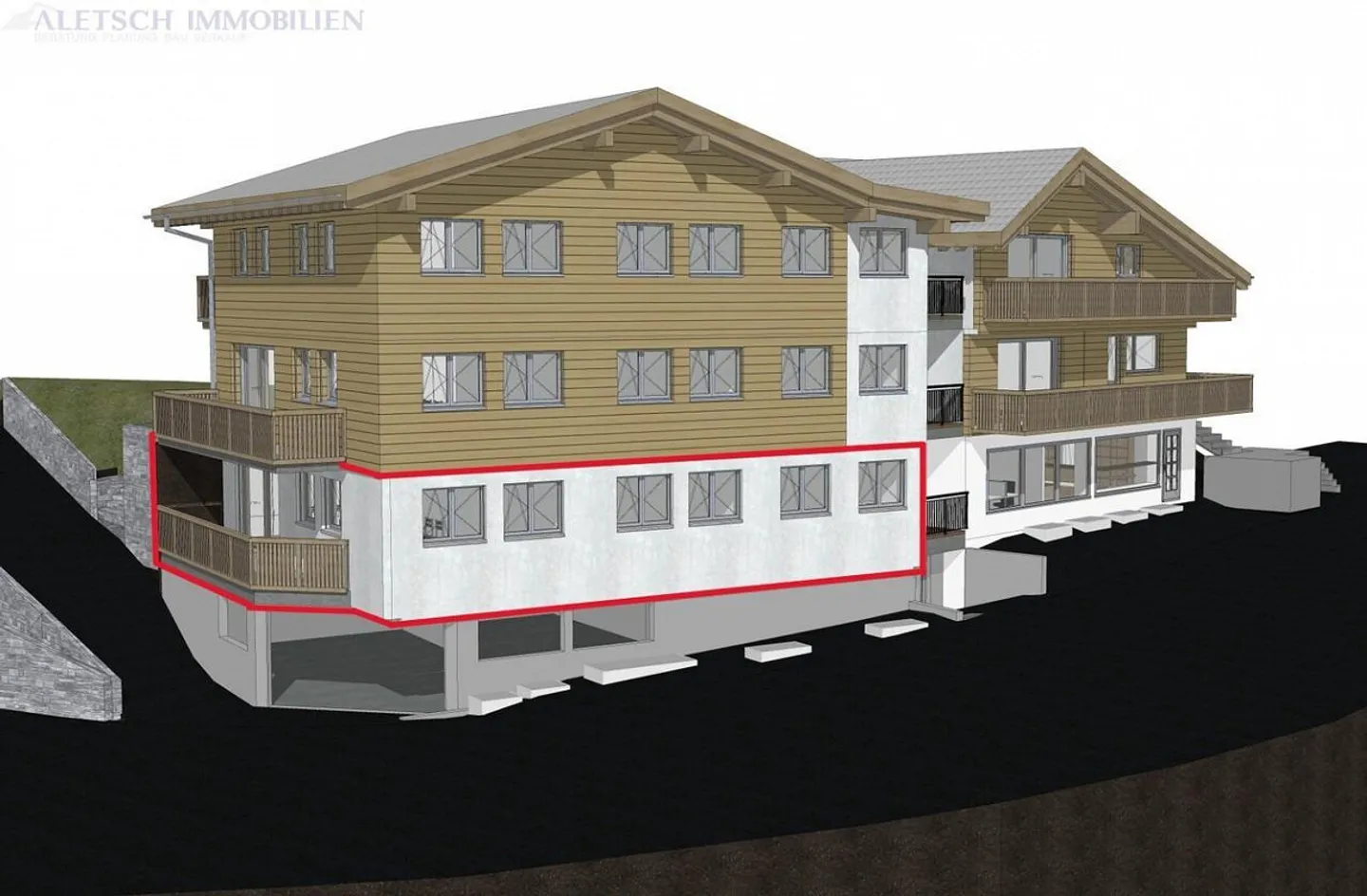 Appartement 3.5 pièces au 2ème étage - au cœur de Fiesch - Photo 2 sur 3