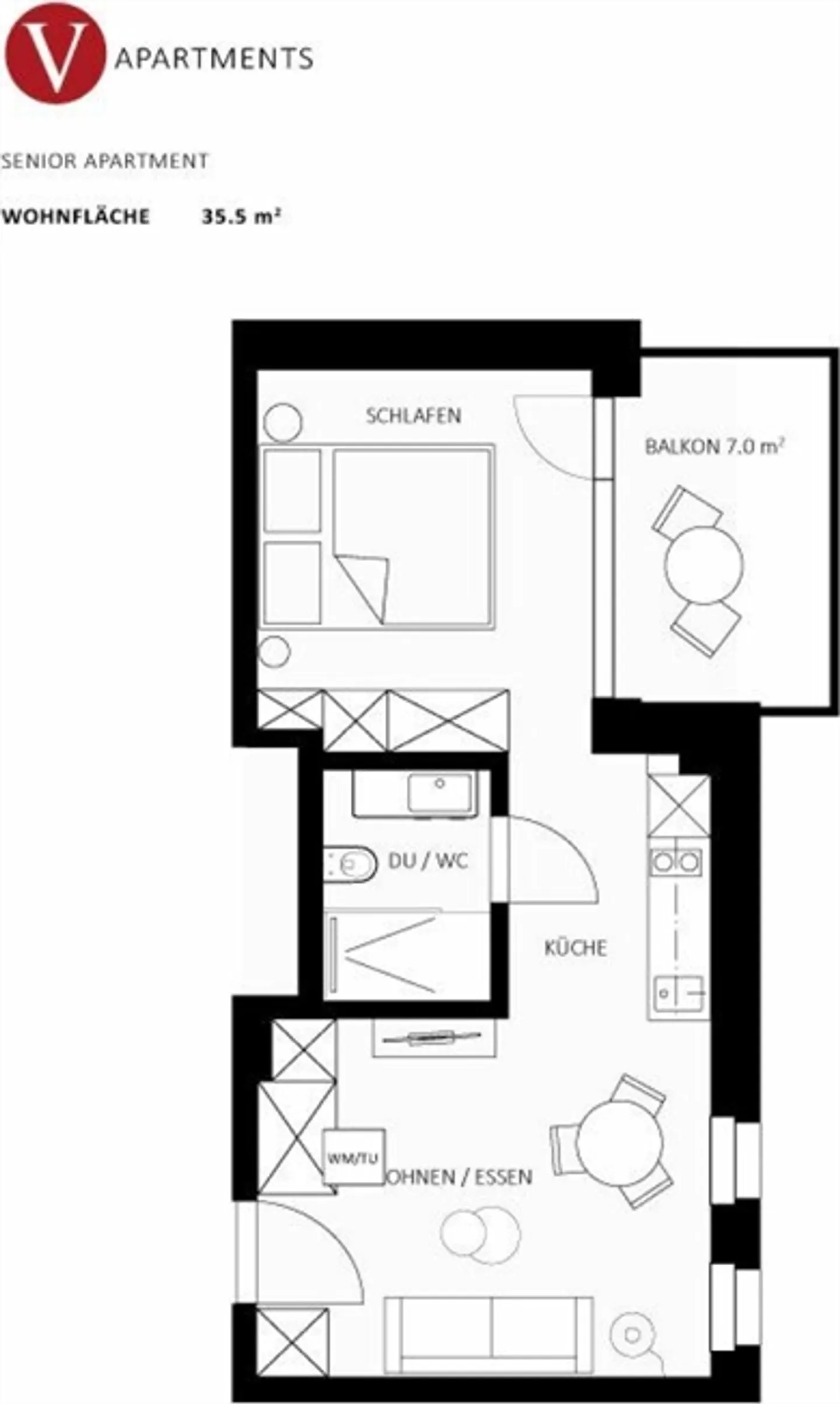 High-quality furnished 2-room apartment - Photo 11 of 11