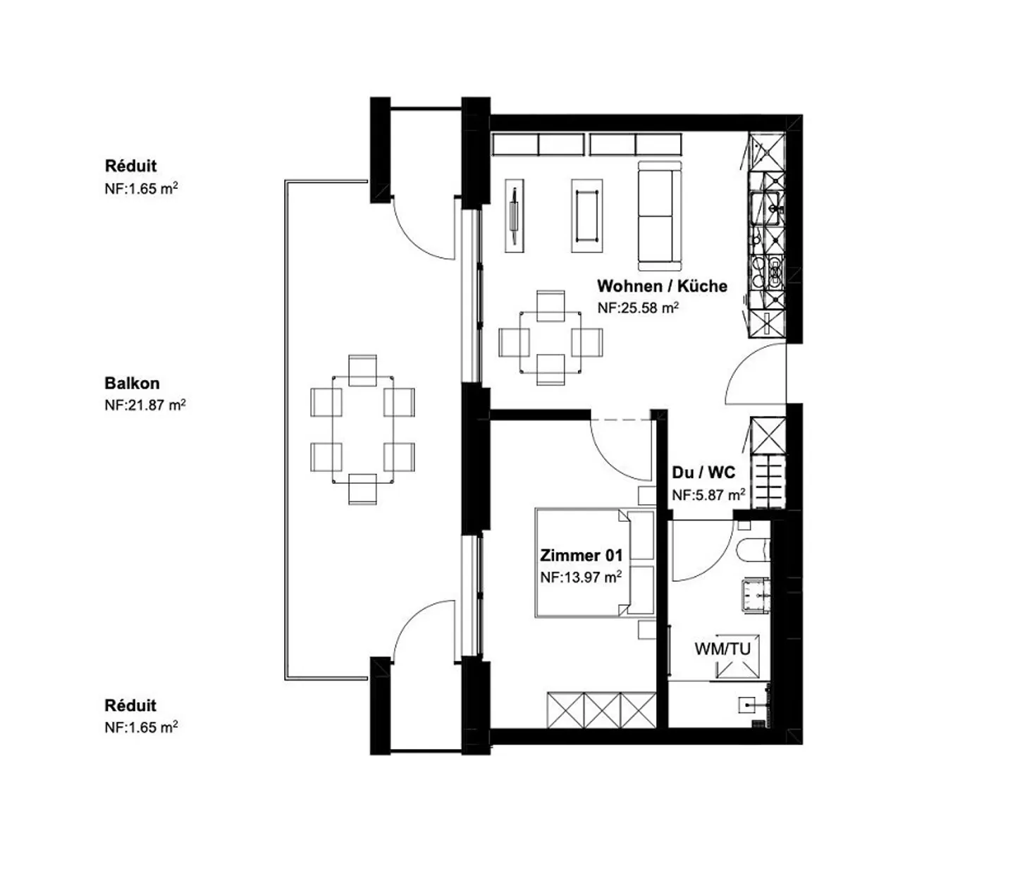 Neues 2.5 Zimmer Apartment in Dussnang - Foto 7 von 8