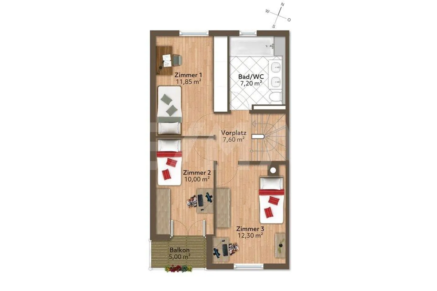 Paradis familial ensoleillé de 5 ½ pièces avec jardin, terrasse et beaucoup ... - Photo 12 sur 13