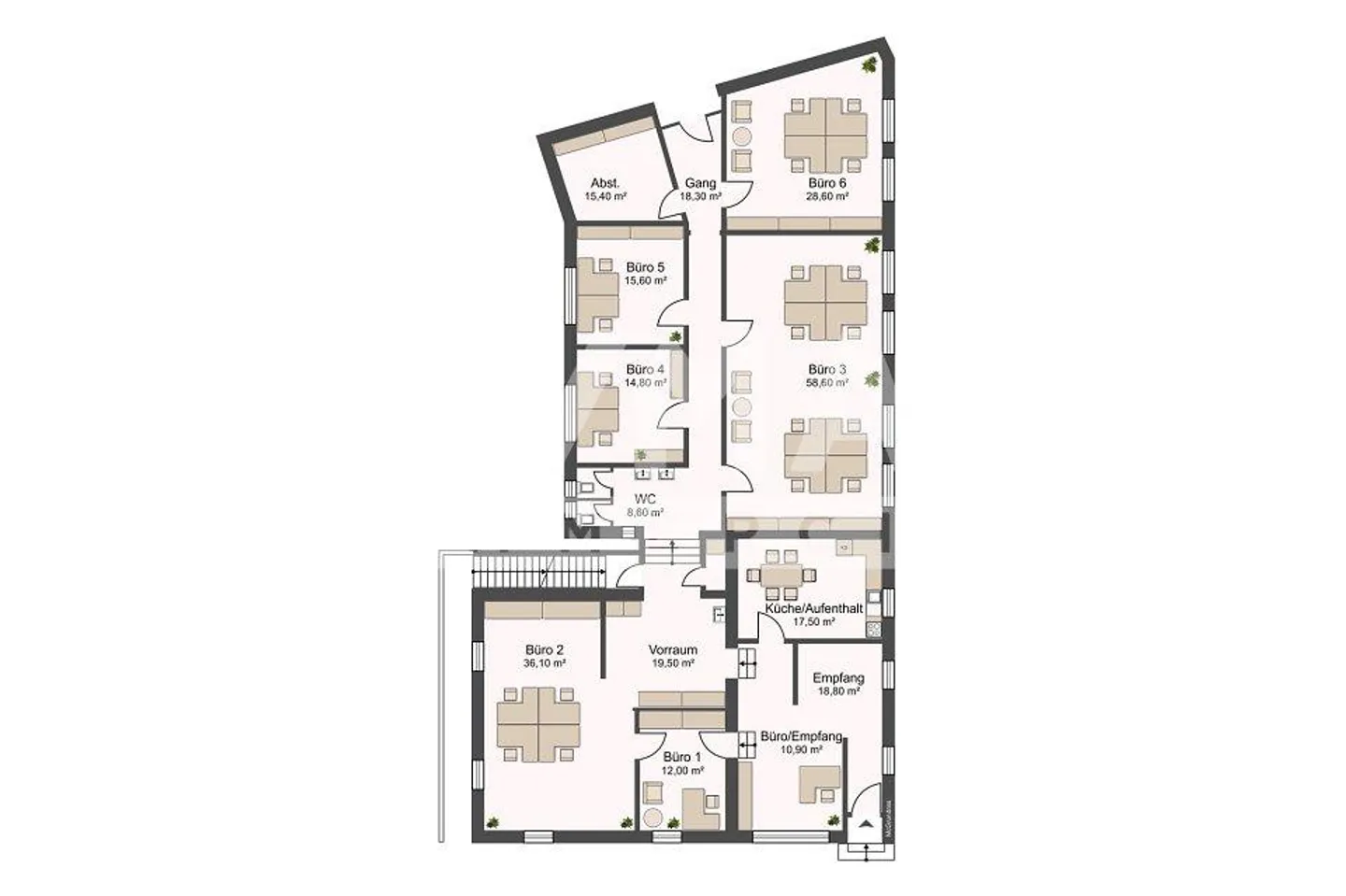 275 m² Office Space Near Wildegg Train Station - Photo 10 of 11