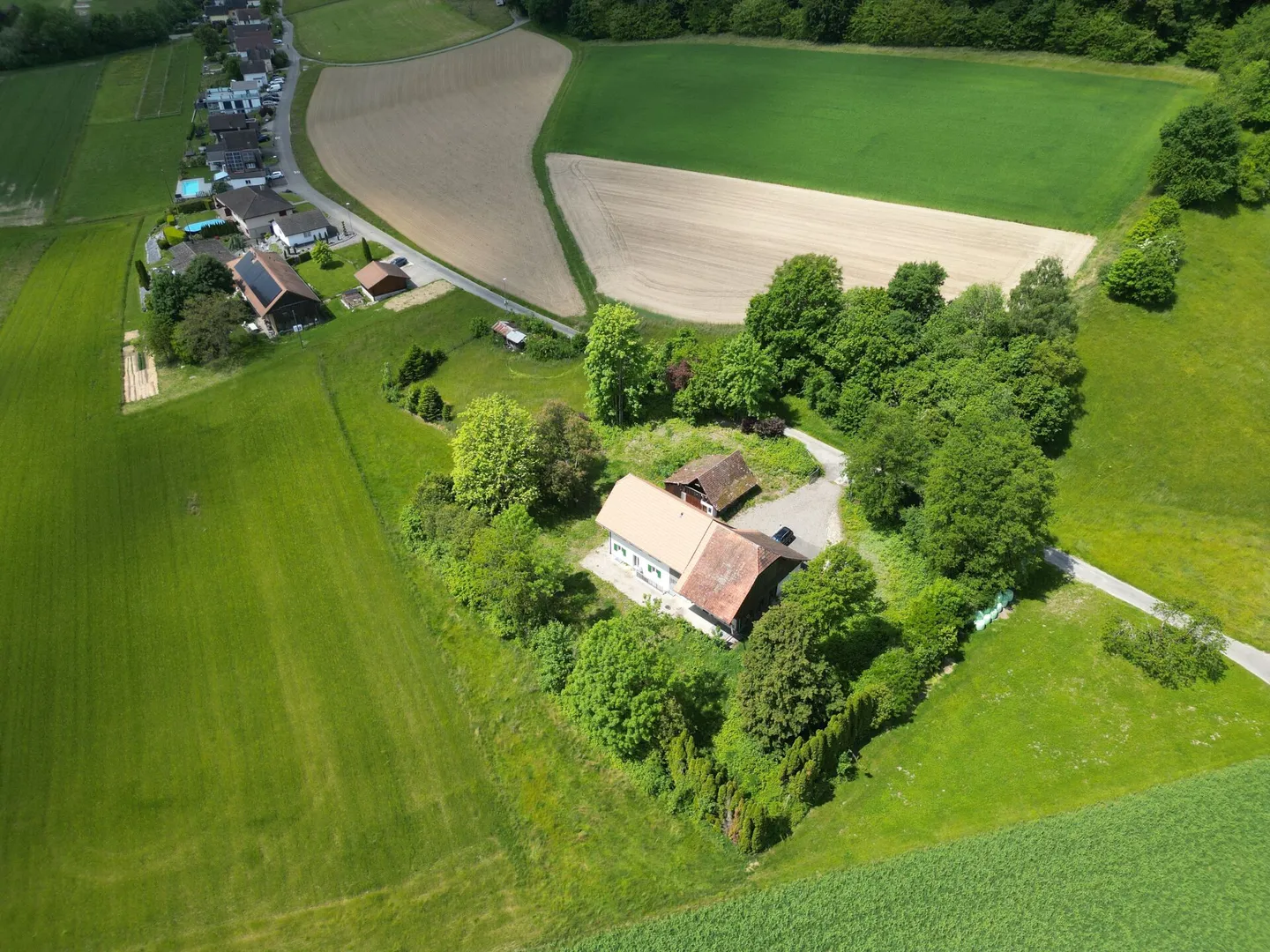Nuova costruzione con due appartamenti moderni di 4,5 stanze, soffitta ampliabile e parte stalla su un terreno totale di oltre 4'200 m² - Foto 31 di 35