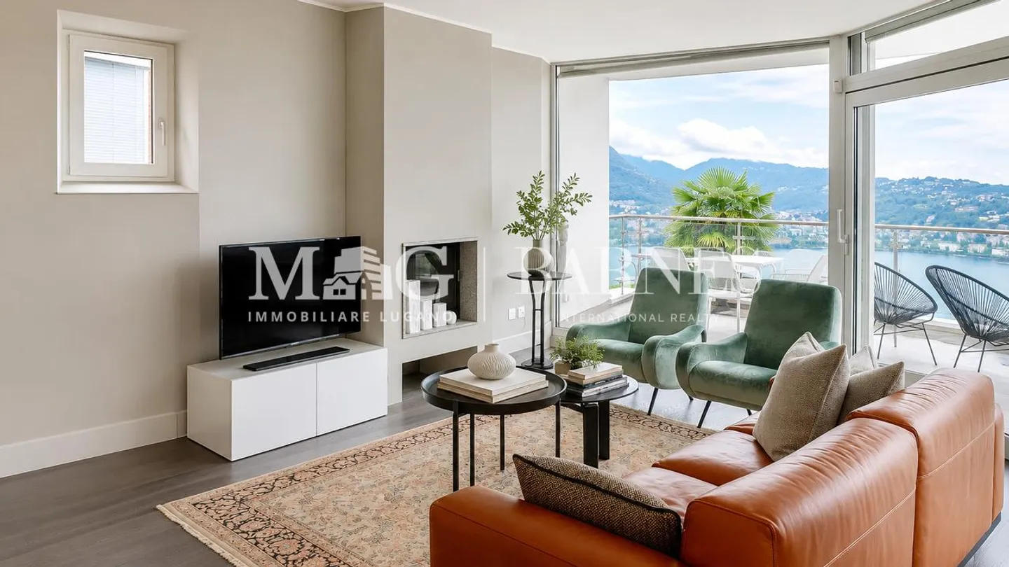 Lugano, Castagnola: Modern villa with pool and lake view - Photo 5 of 21