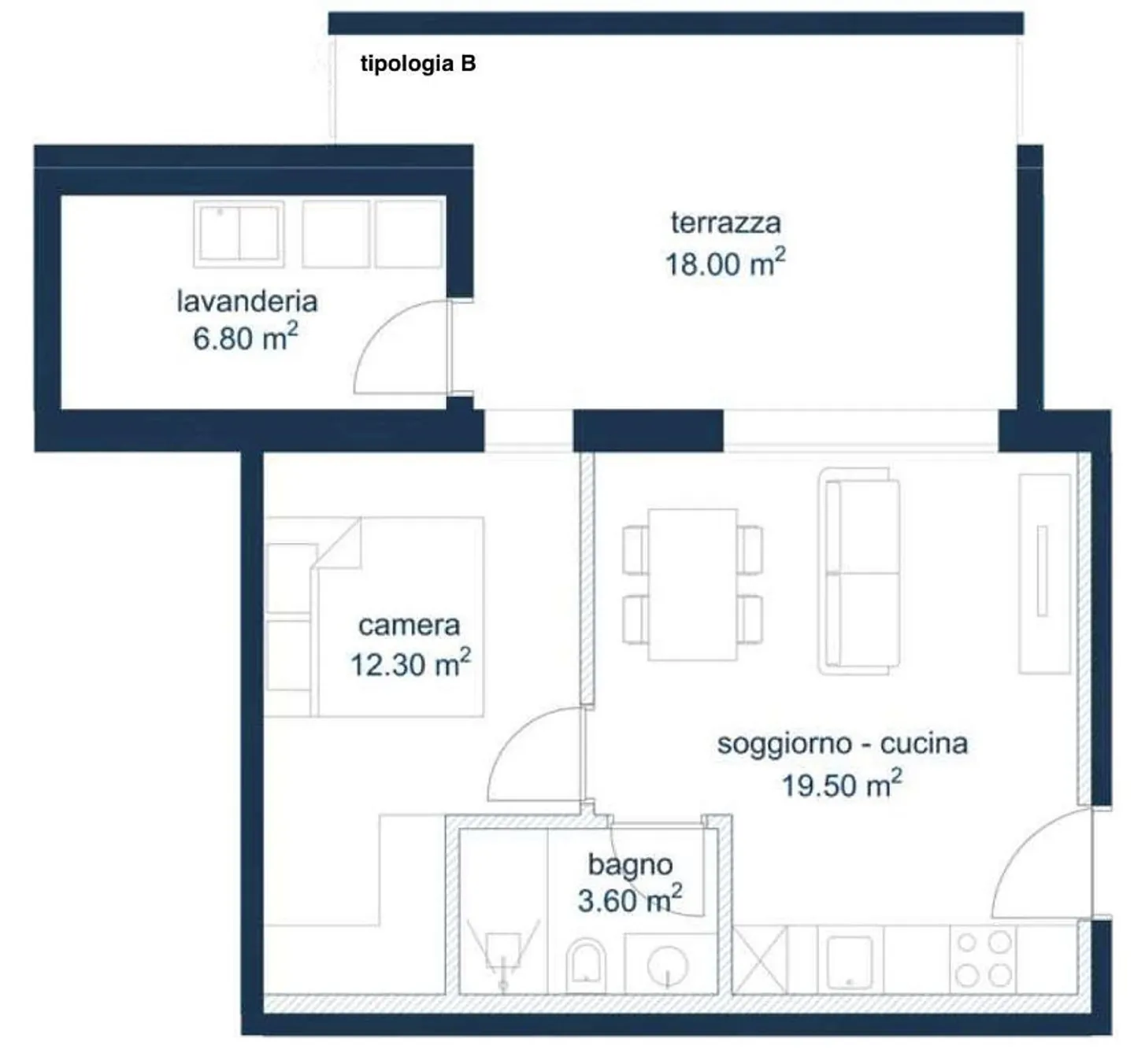 Beautiful 2.5 room apartment for sale, new construction in Biasca - Photo 4 of 6