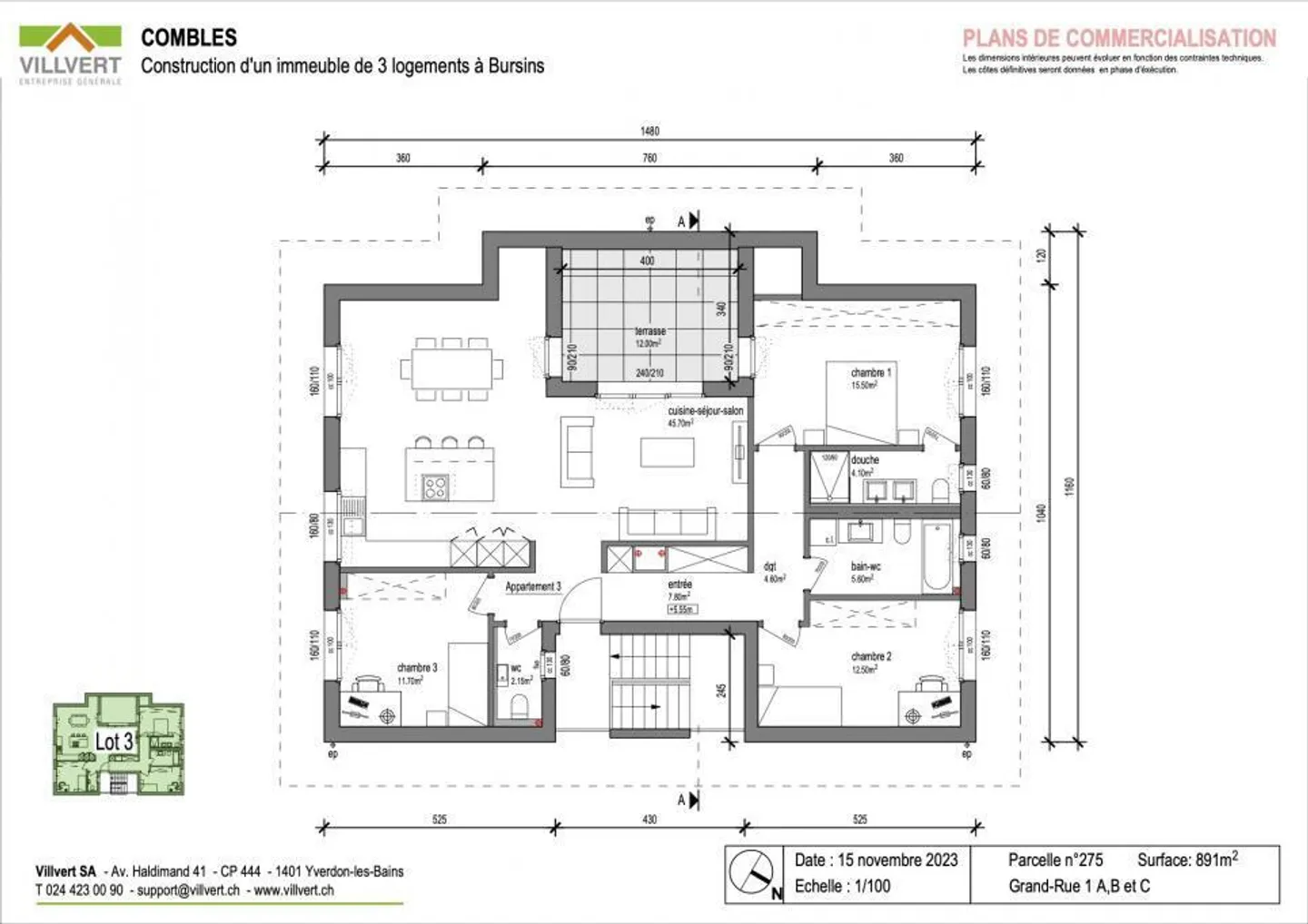 Obergeschoss 45 Zimmer - Foto 2 von 7