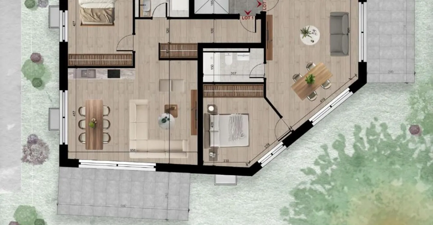 Nuovo progetto Lotto 2: 2,5 stanze con terrazza e giardino privato - Foto 8 di 9