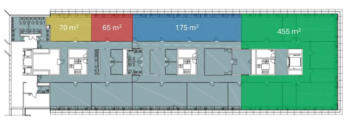 Büroflächen zwischen 65 und 455 m2 / Ausgebaut und Bezugsbereit - Foto 4 von 4