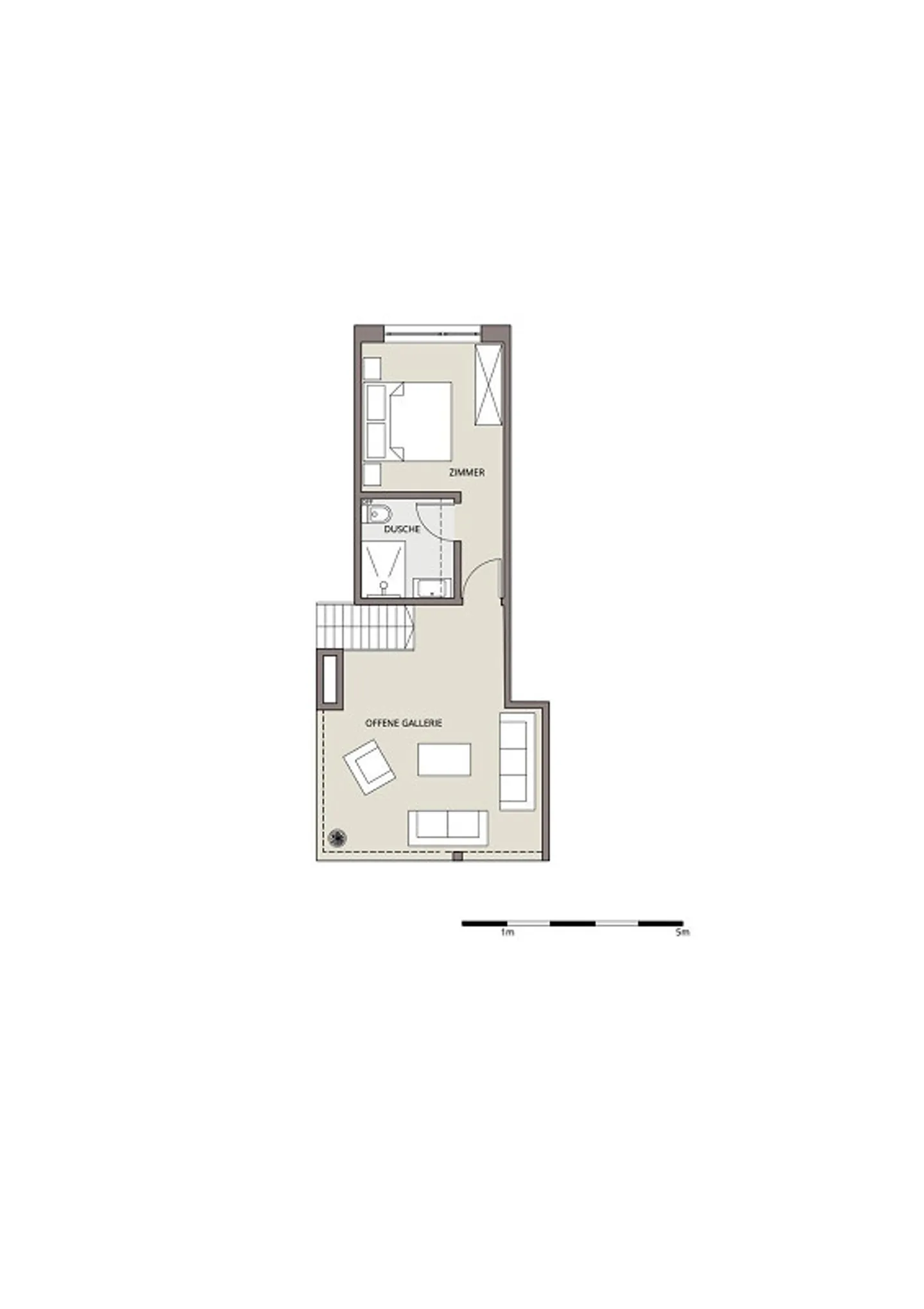 First Apartment | New Building 1660 | 5.5-Room Penthouse in the Attic - Photo 4 of 5