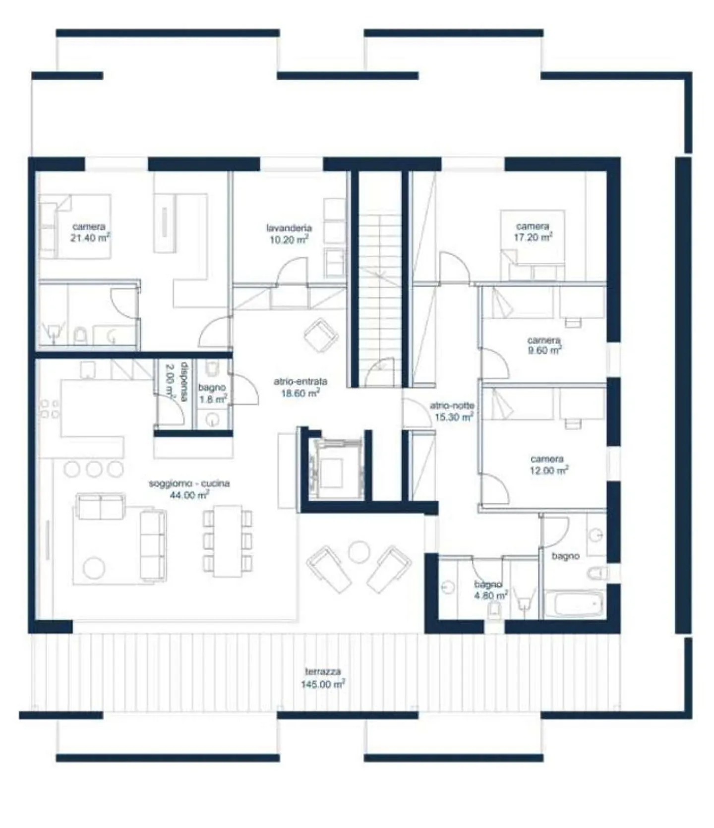 Elegant penthouse for sale with 5.5 rooms in Biasca - Photo 2 of 2