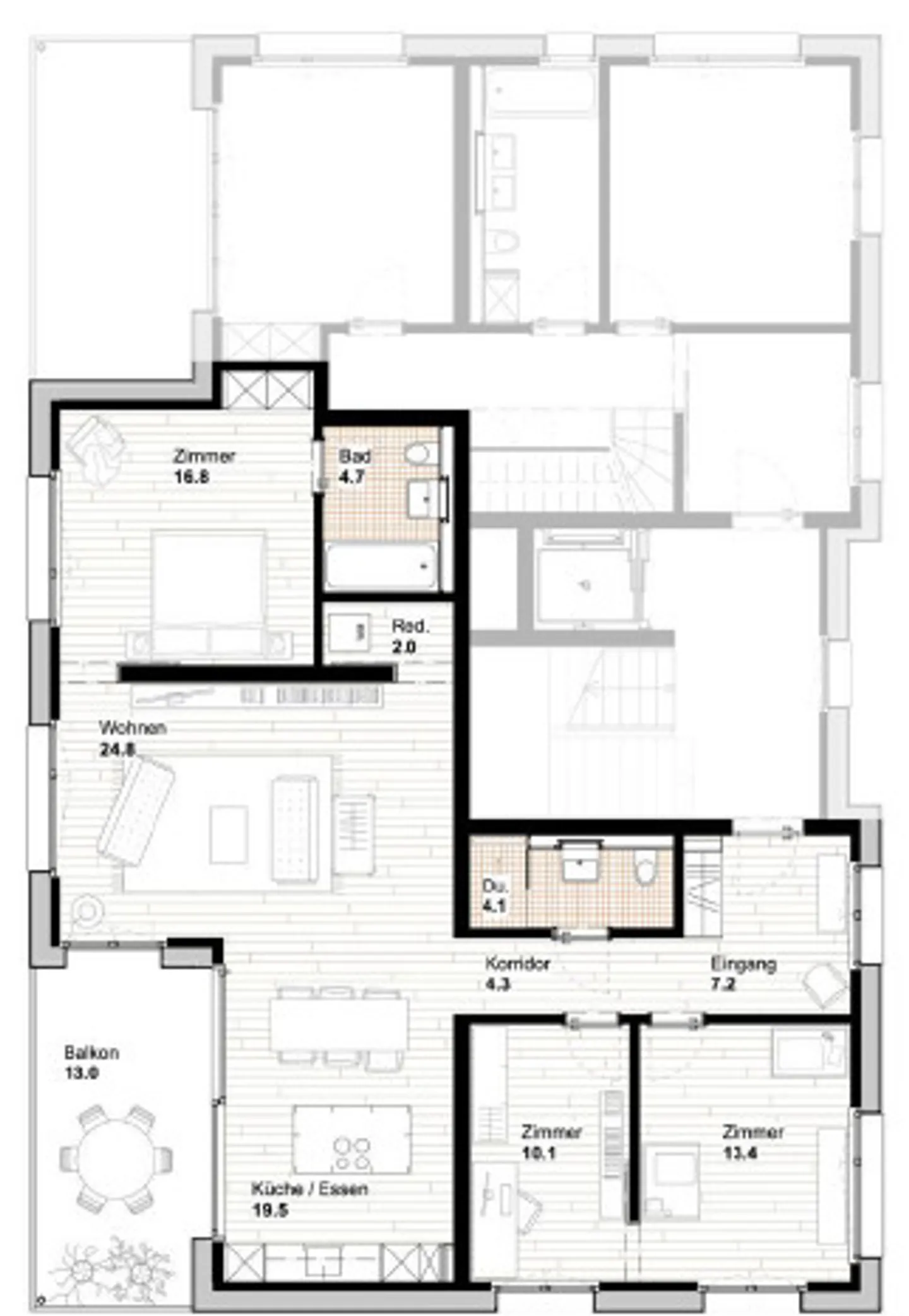 New Building Kirchberg: High-Quality 4 1/2 Condominium - Photo 5 of 5