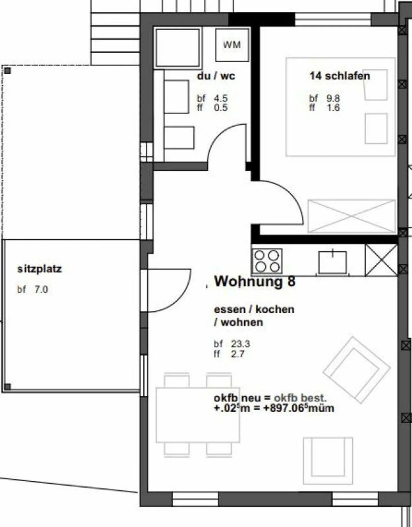 Spacious 2.5-room apartment with terrace - Photo 8 of 8
