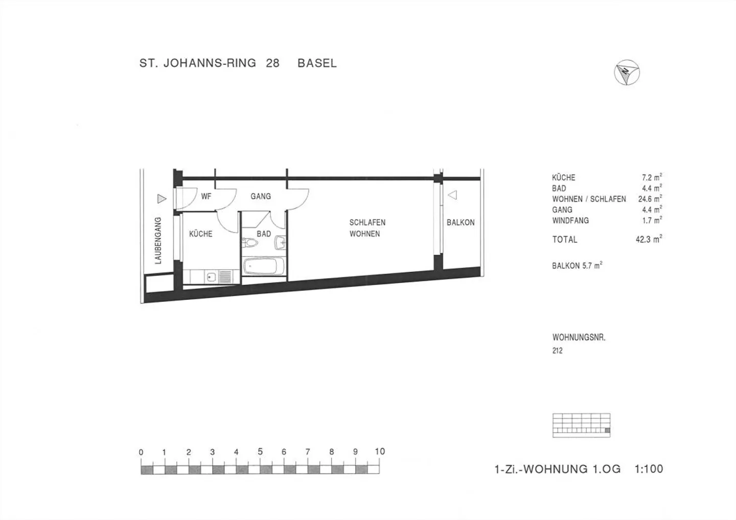 Bella grande appartamento di 1 camera (40m²) vicino all'università + ospedale - Foto 5 di 5