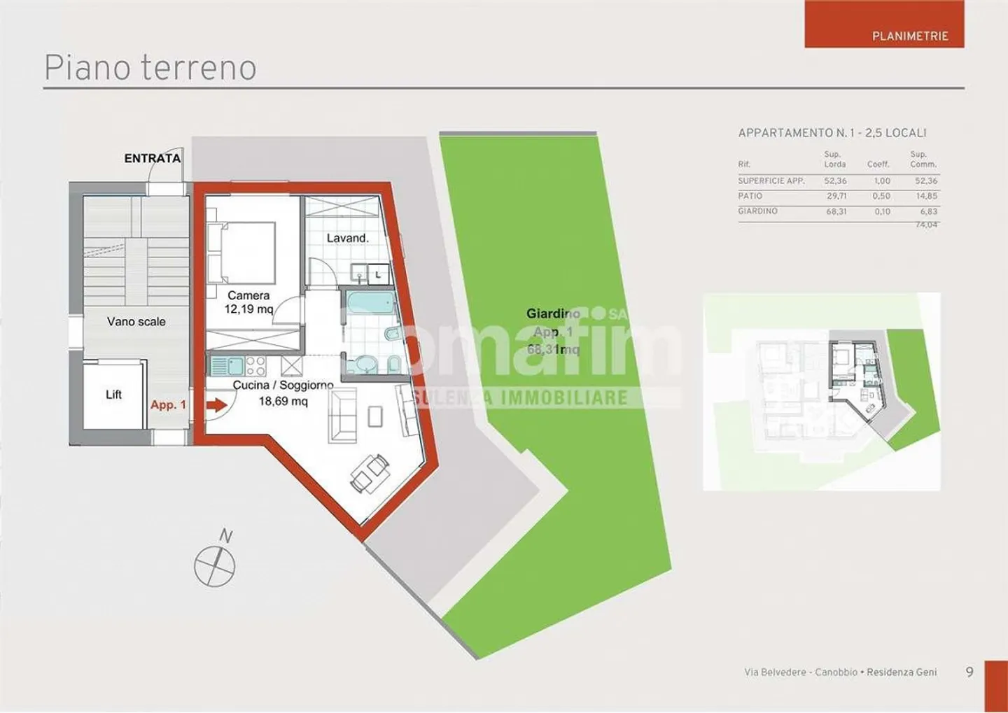 Canobbio - NUOVO App. 2.5 Locali al 2° Piano n.9 - Foto 8 di 12