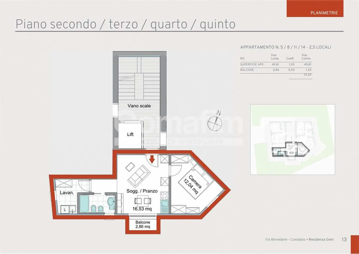 Canobbio - NUOVO App. 2.5 Locali al 2° Piano n.9 - Foto 11 di 12