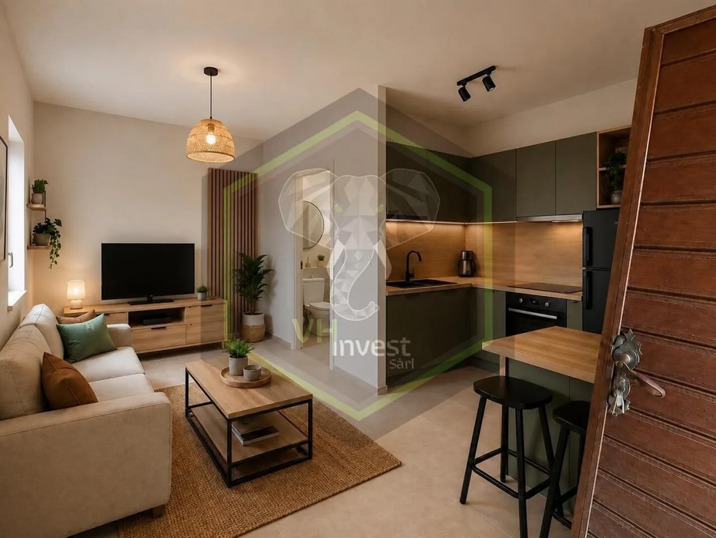 Studio ristrutturato con terrazza e bei volumi a Riddes - Foto 3 di 4