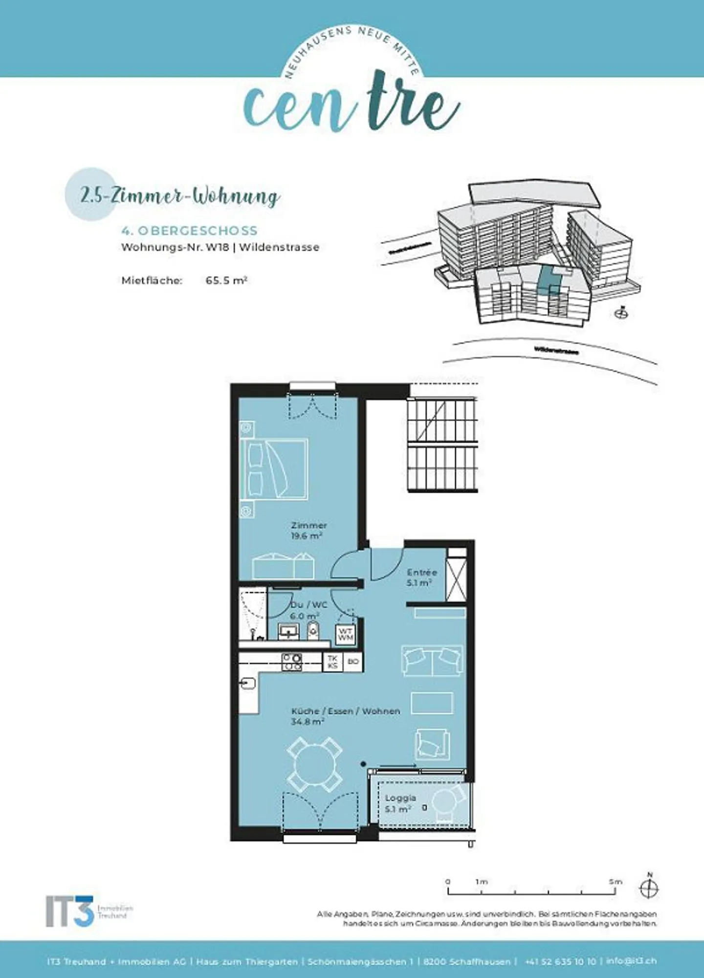 Moderne 2.5 Zimmerwohnung in Neuhausen! - Photo 11 sur 11