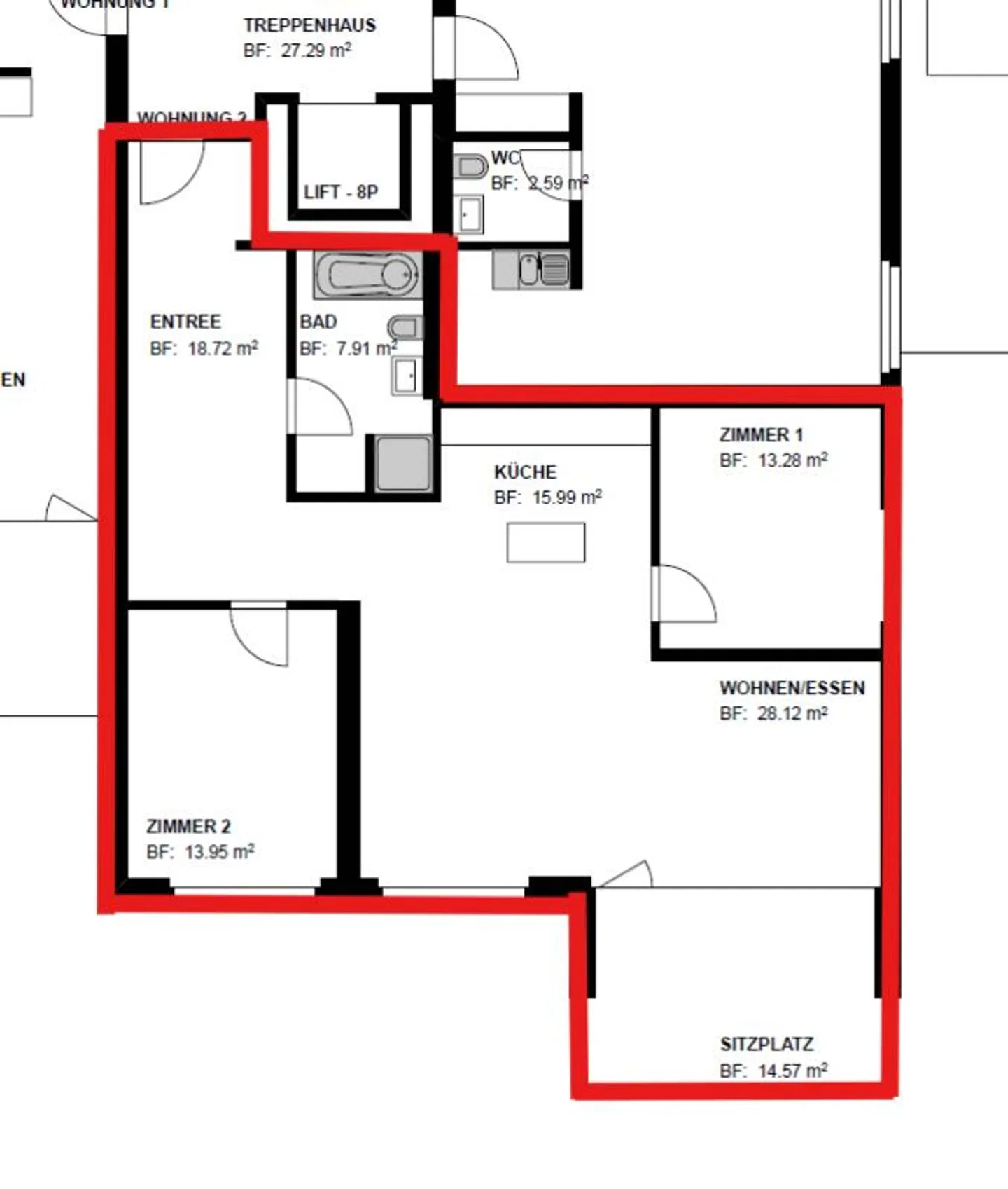 Bright 3.5-room apartment on the ground floor with garden seating area! - Photo 12 of 13