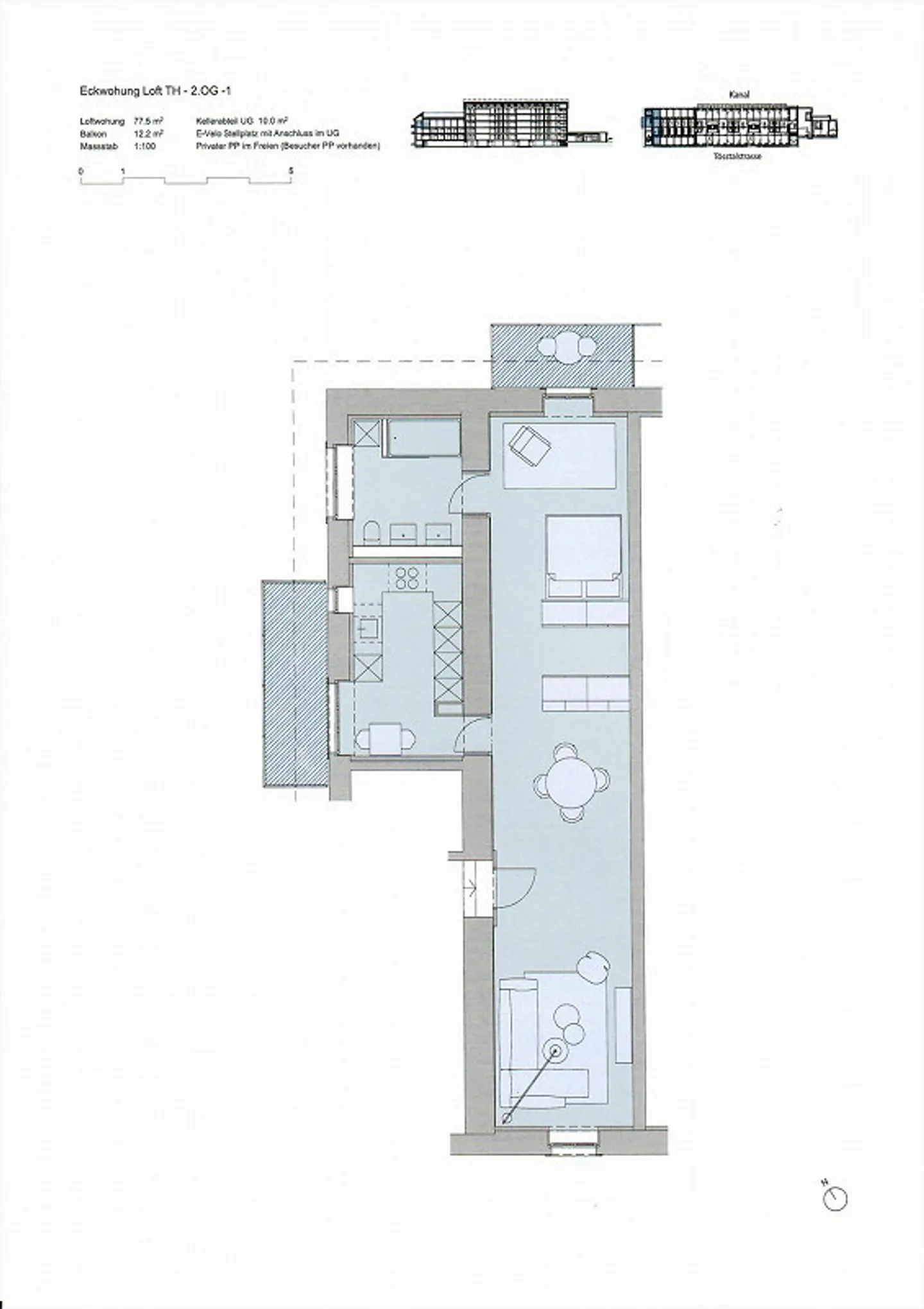 Moderno appartamento loft con 1 camera in un edificio industriale storico - Foto 12 di 12