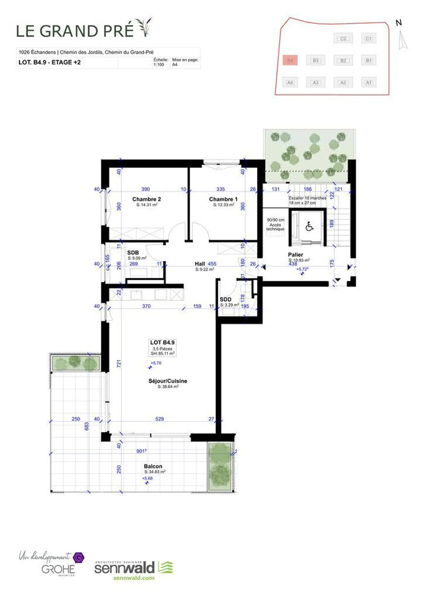 Appartement 3.5 pièces - Photo 2 sur 10