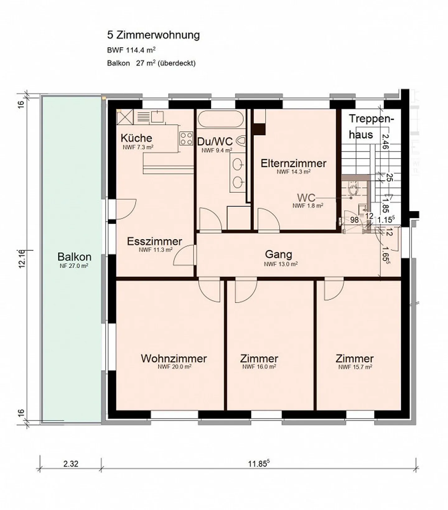 Charmante Wohnung mit Balkon - Foto 8 von 8