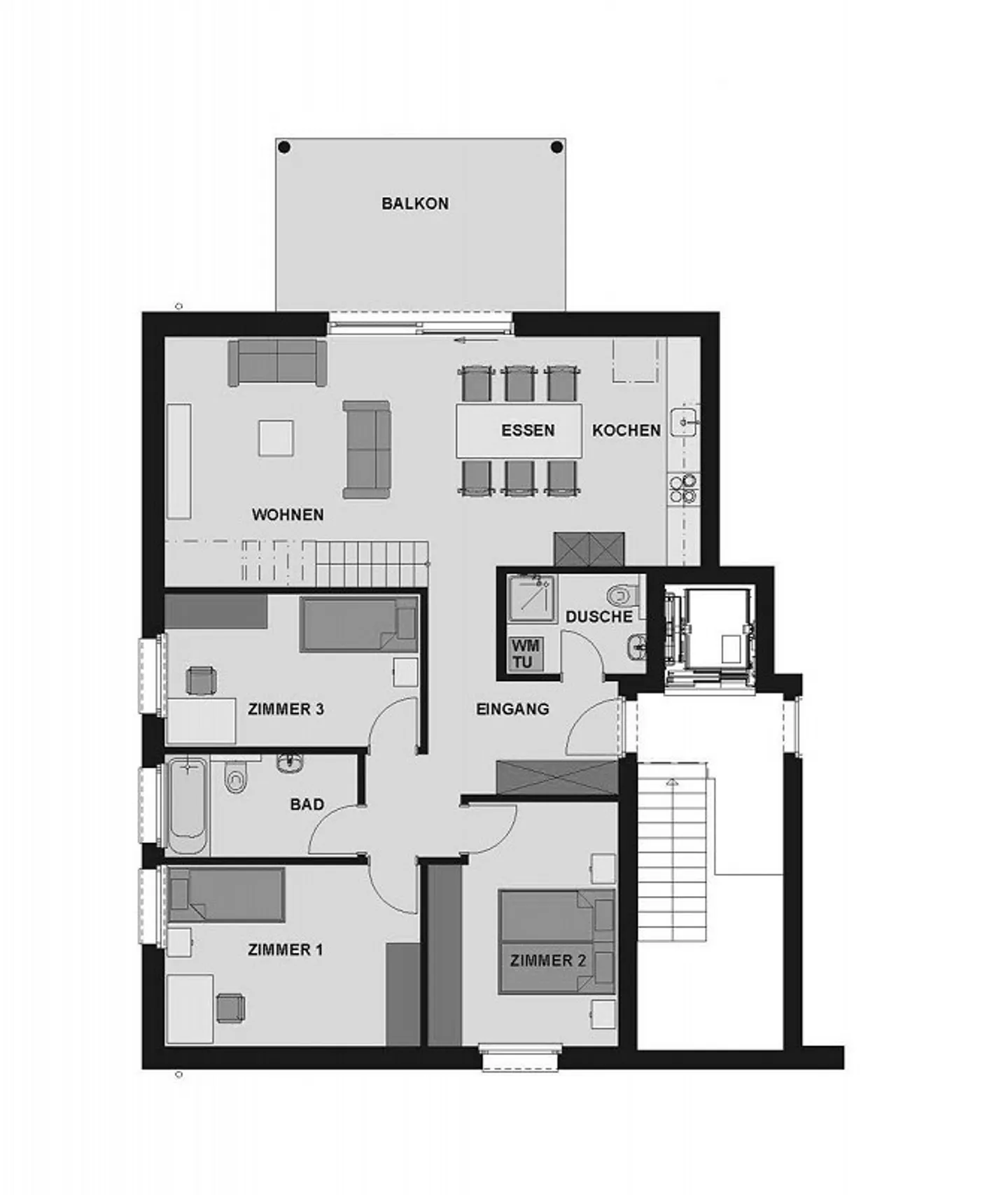 Expansion selon les souhaits de l'acheteur - L'appartement de rêve vous attend - Photo 7 sur 8