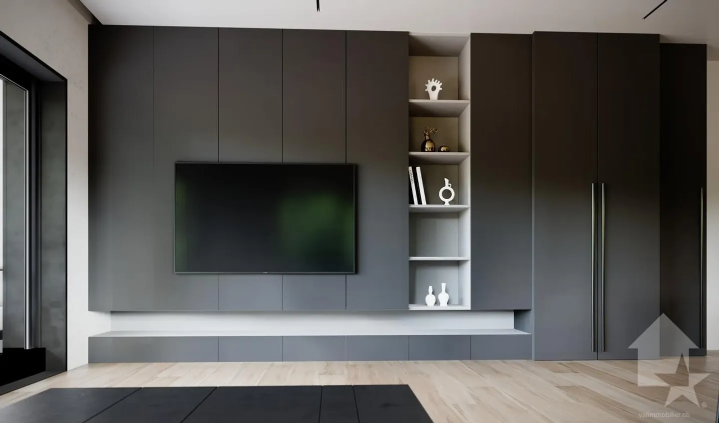 Appartement MINERGIE 3,5 Zimmer mit großem Balkon von 27 m2 - Foto 10 von 19