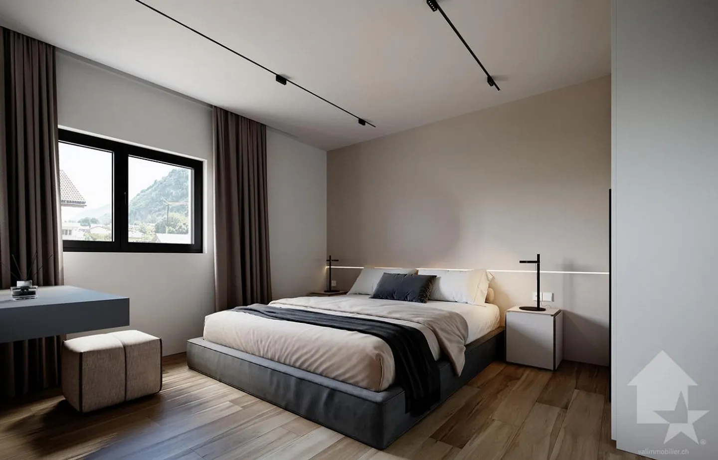 Appartement MINERGIE 3,5 Zimmer mit großem Balkon von 27 m2 - Foto 7 von 19