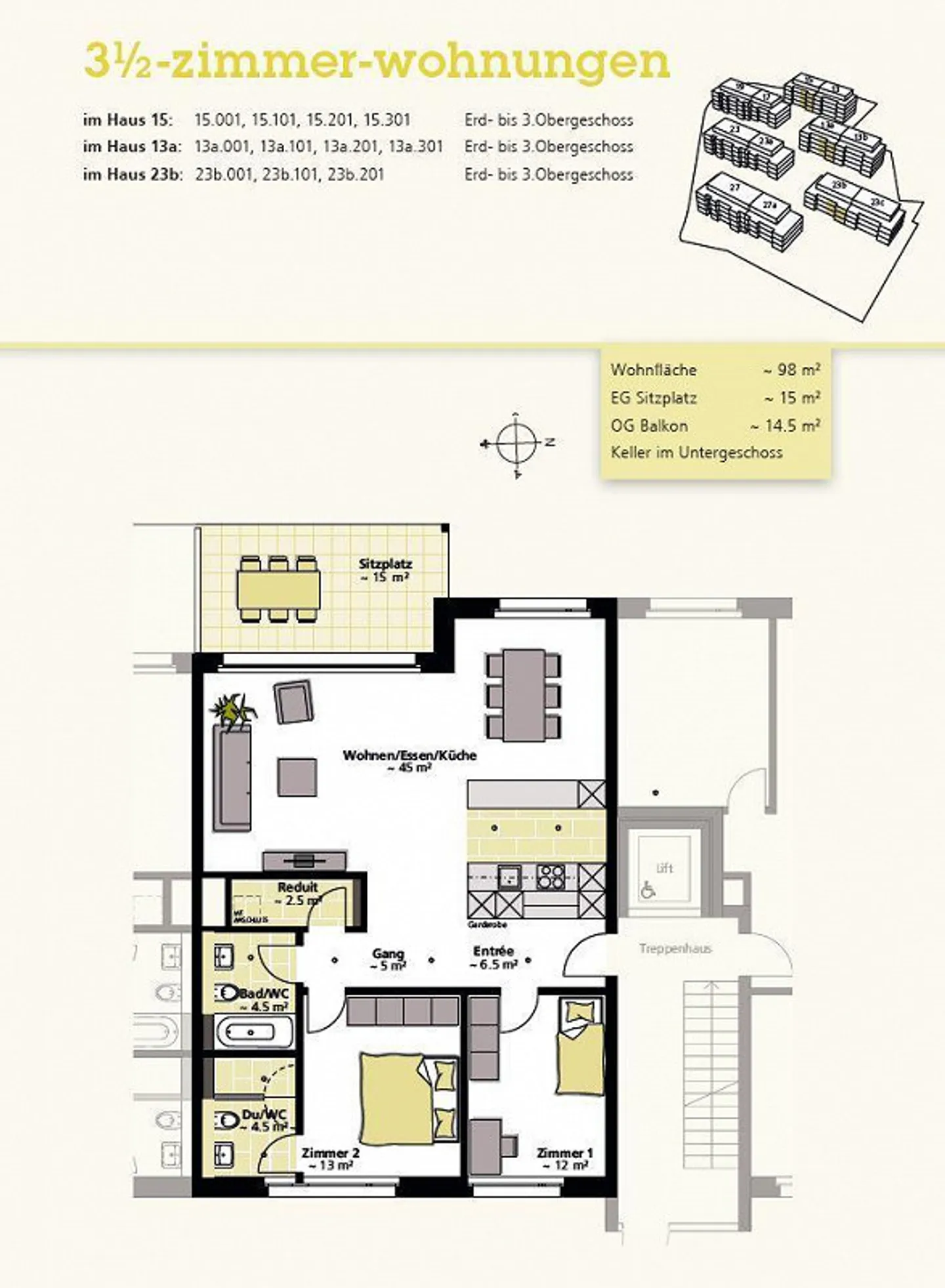 MODERNE 3.5 Zimmer-Wohnung mit GROSSZÜGIGEM Balkon zu vermieten - Foto 12 von 12