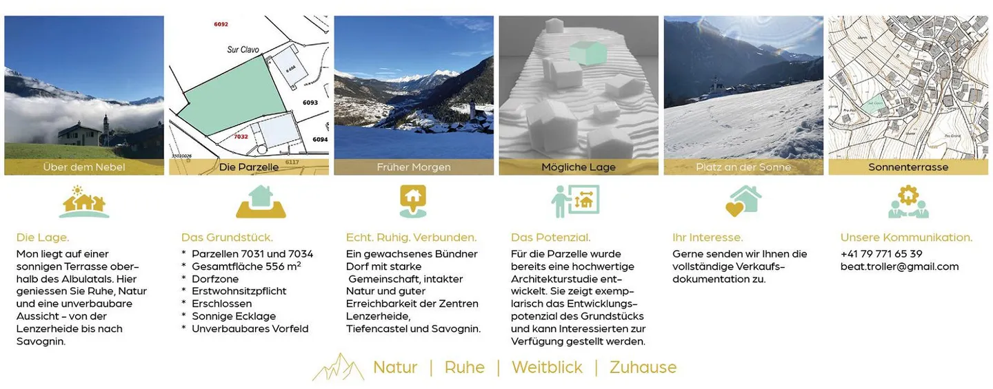 556 m² building land for a primary residence in a sunny hillside location in Mon - Photo 3 of 8