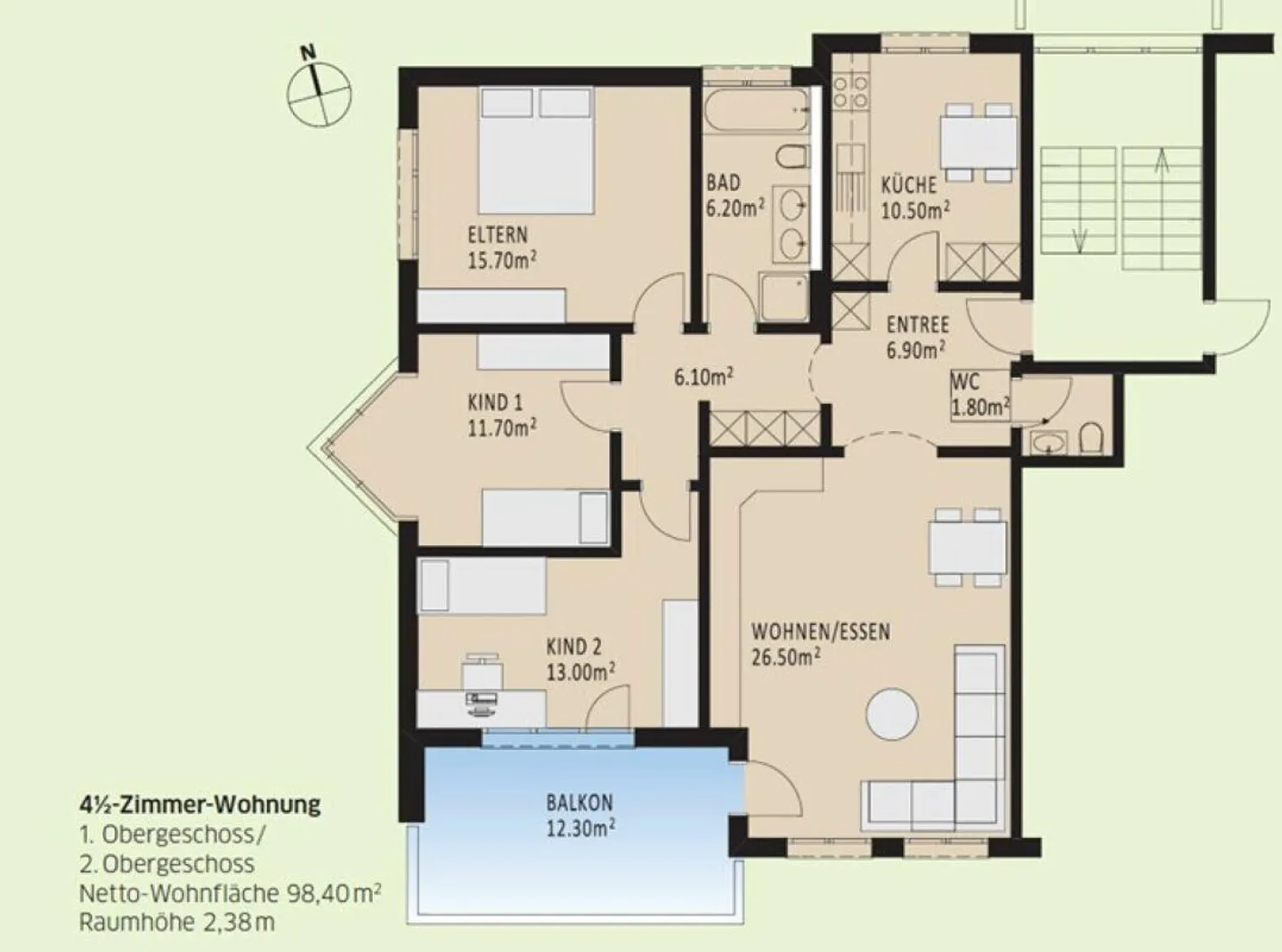 Familienwohnung im Grünen - Foto 9 von 12