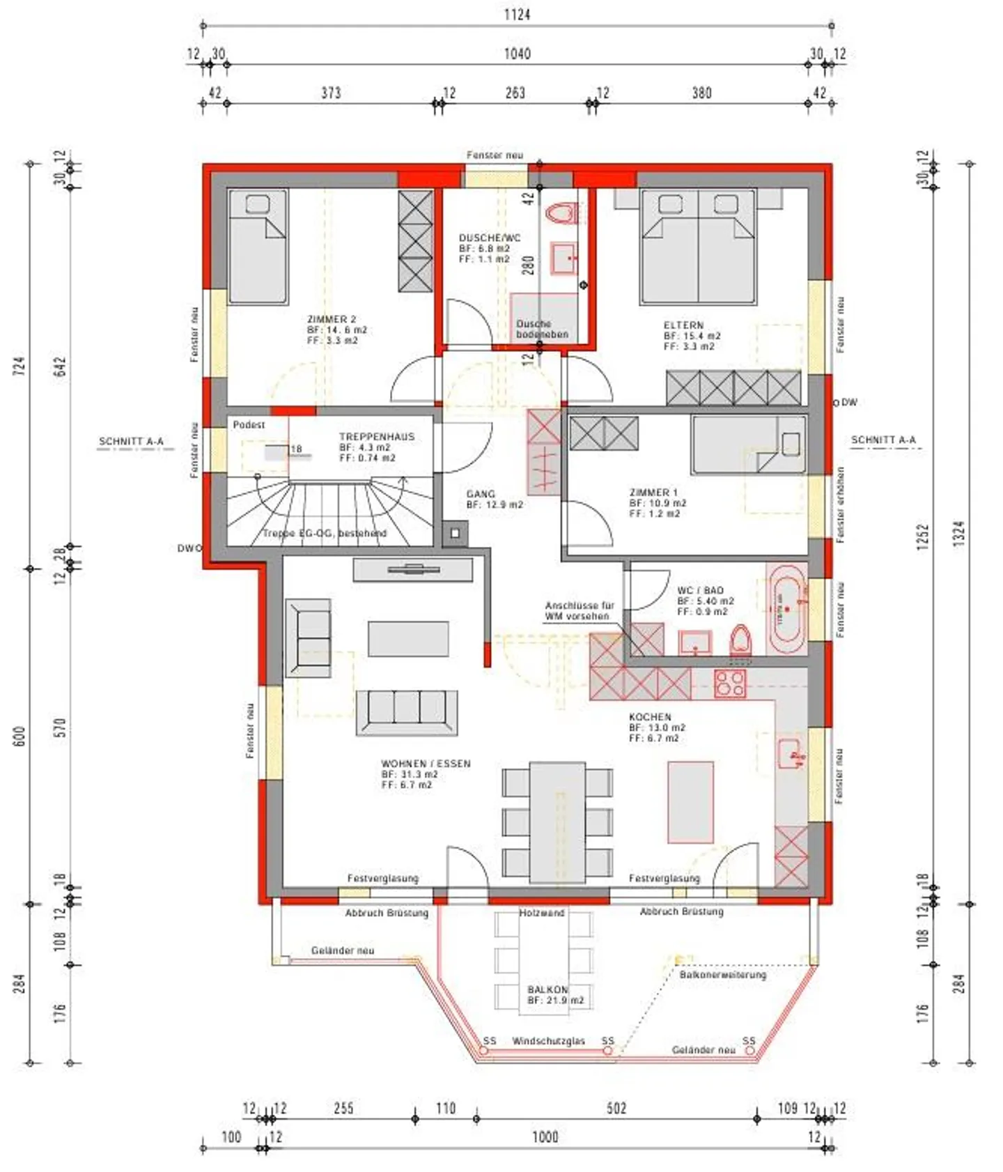 À louer appartement 4.5 pièces dans une maison de 3 familles - Photo 7 sur 7