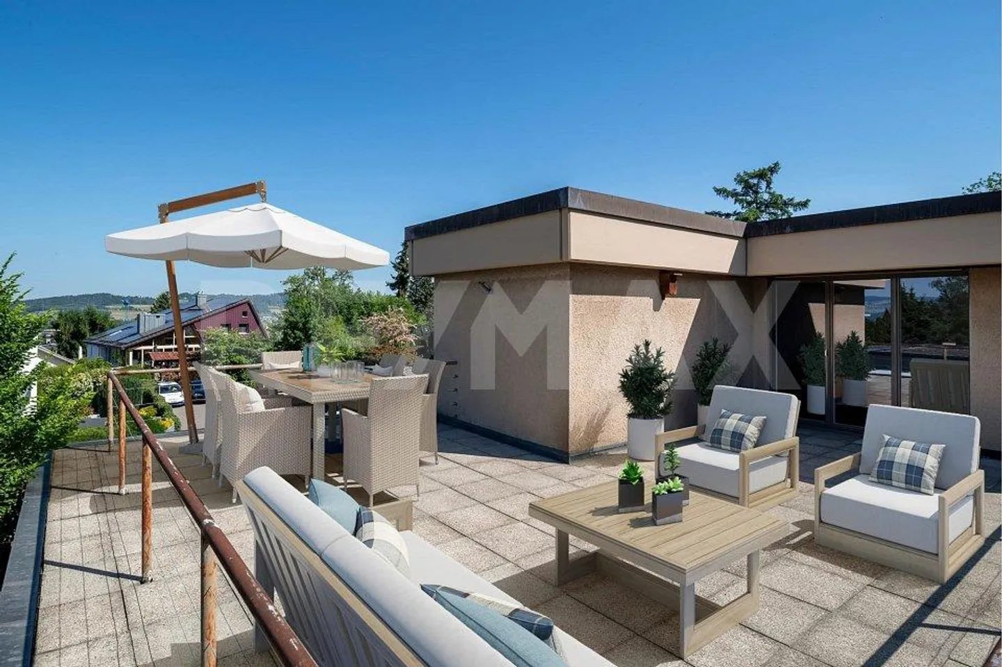 Well-maintained 6-room single-family house with a wide view and garden idyll - Photo 3 of 13